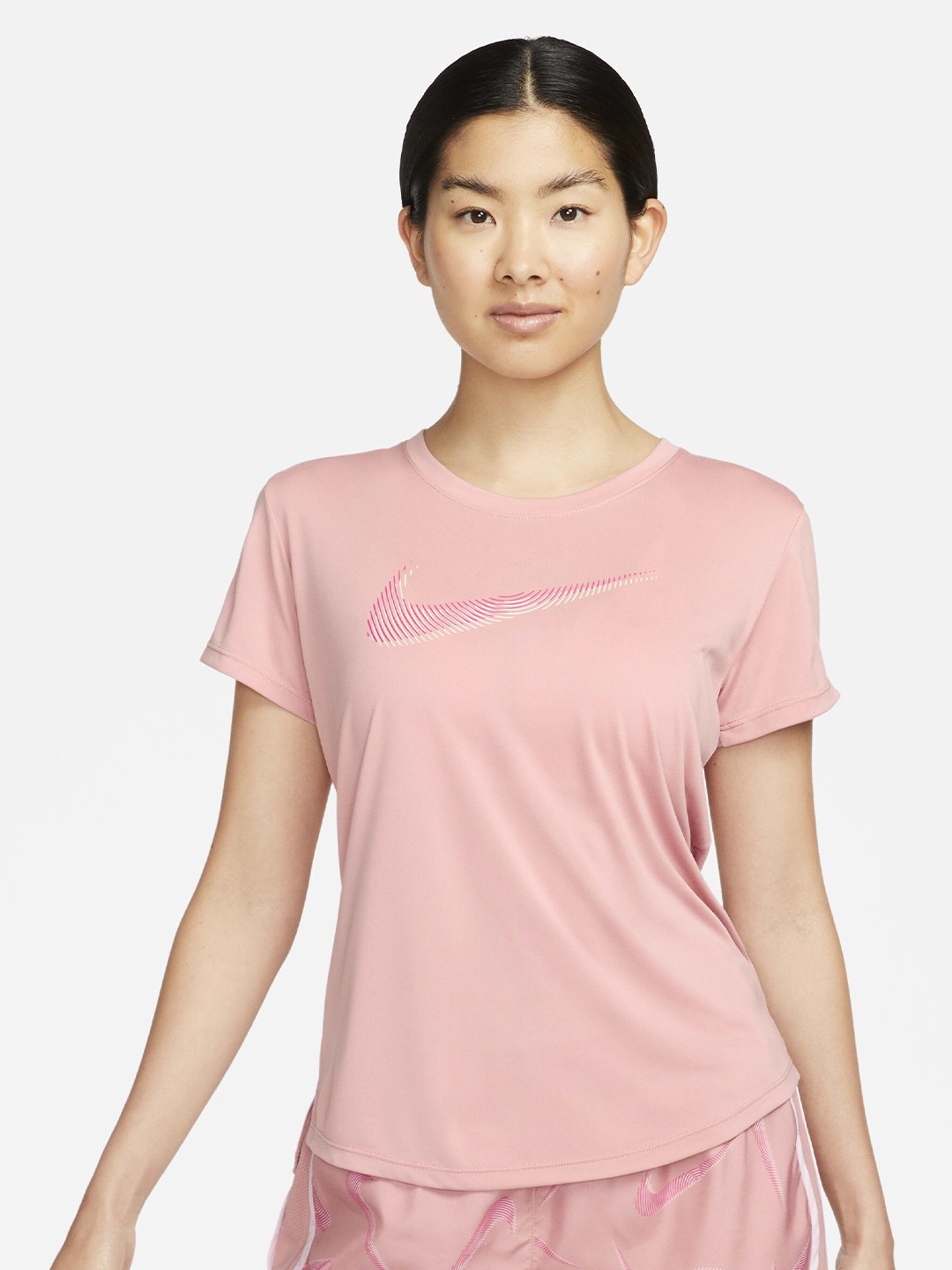 

Nike Dri-FIT Swoosh Short-Sleeve Running Top, Pink
