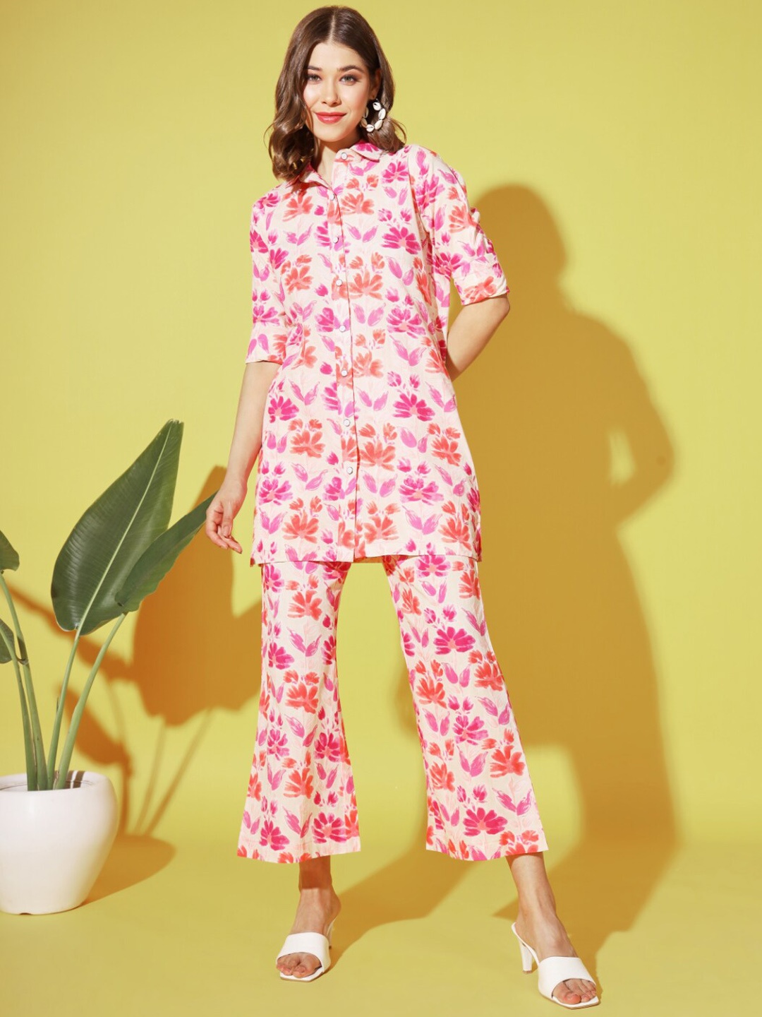 

Vbuyz Printed Tunic & Trouser, Pink