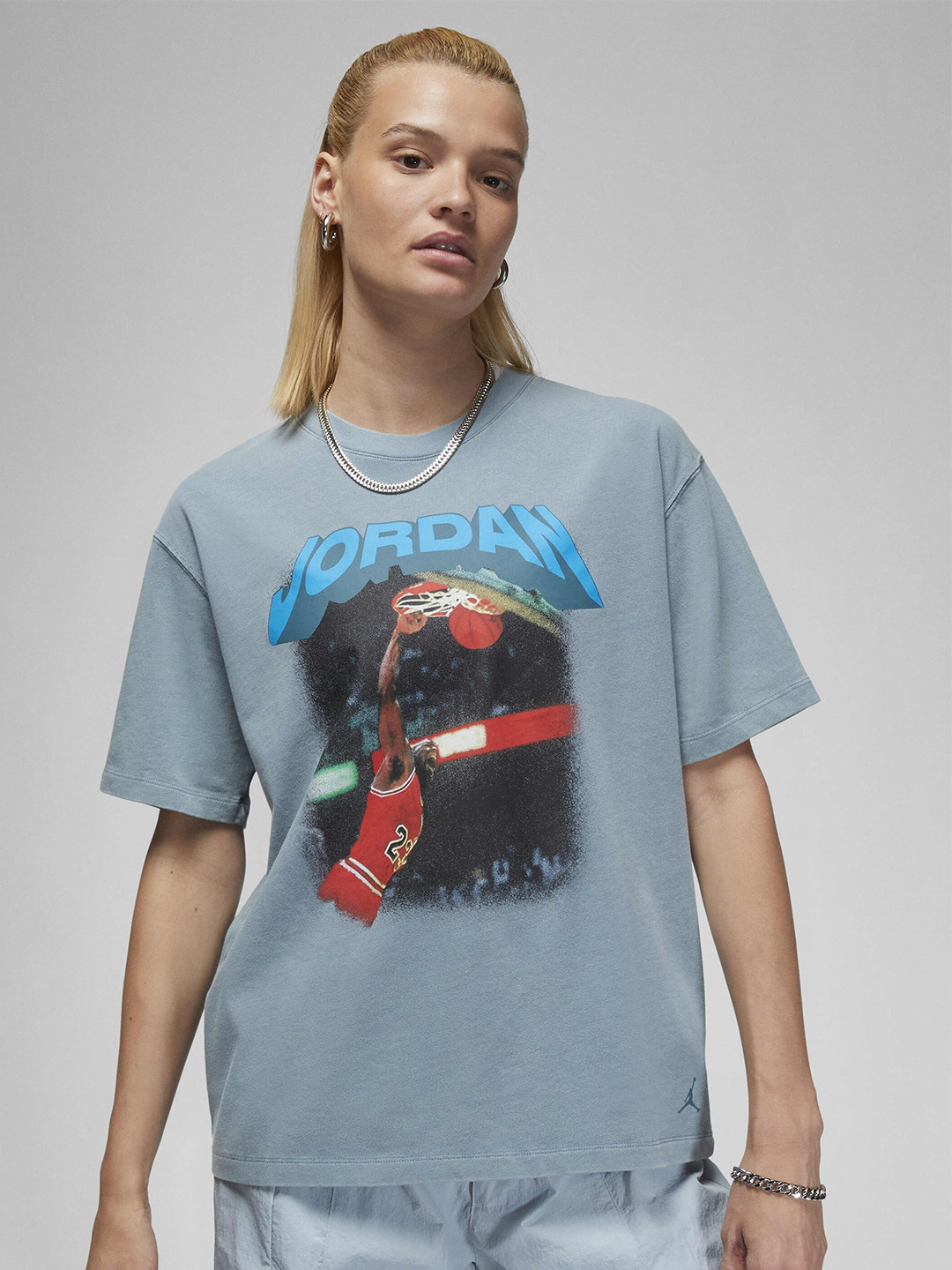 

Nike Jordan (Her)itage Graphic Printed Oversized Tshirts, Blue
