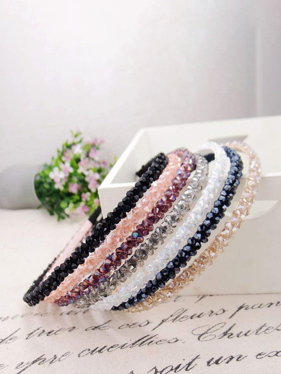 

DN Creation Set of 4 Crystal Embellished Hairbands, Assorted