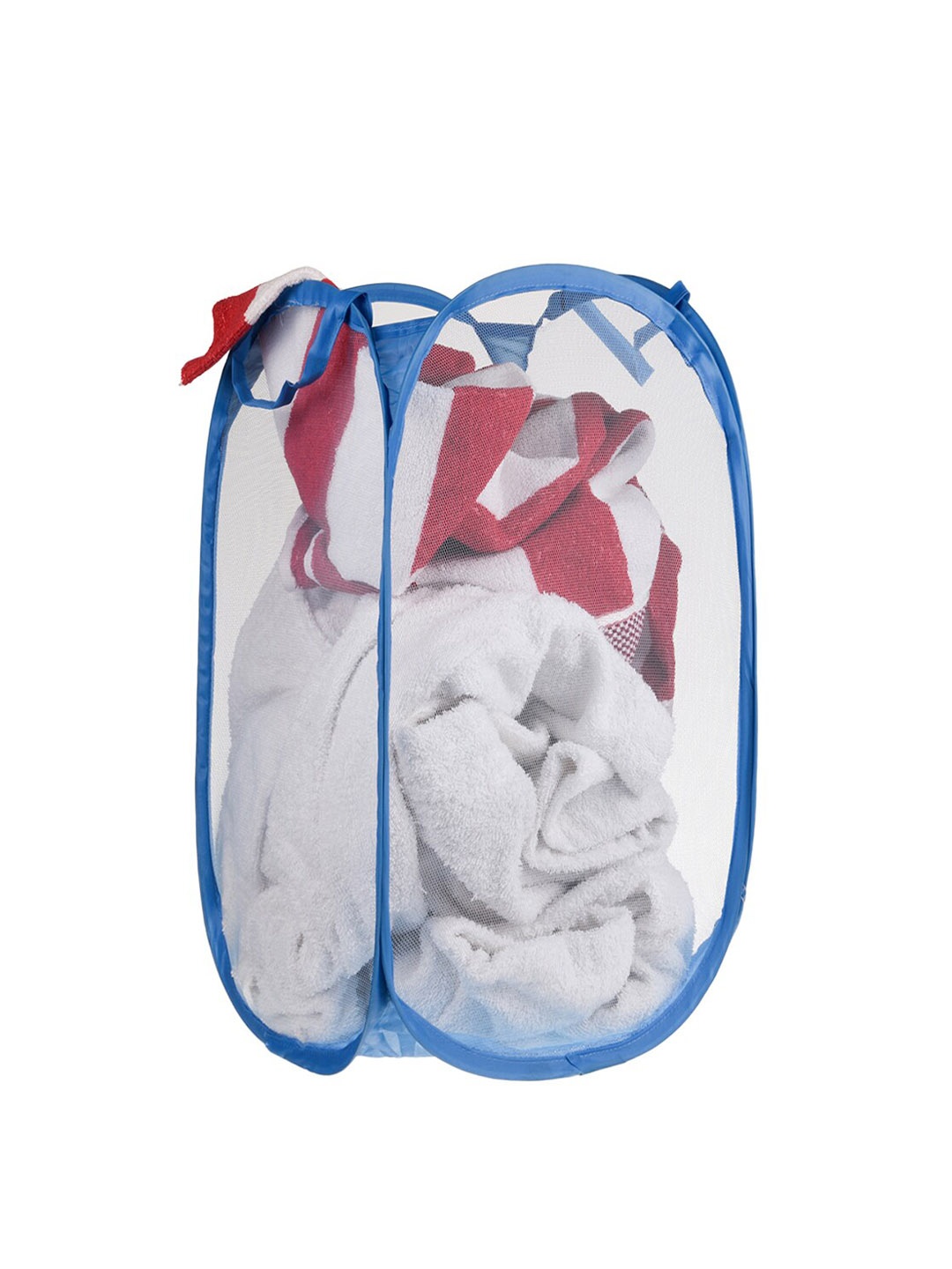 

Kuber Industries Blue Foldable & Lightweight Laundry Bag