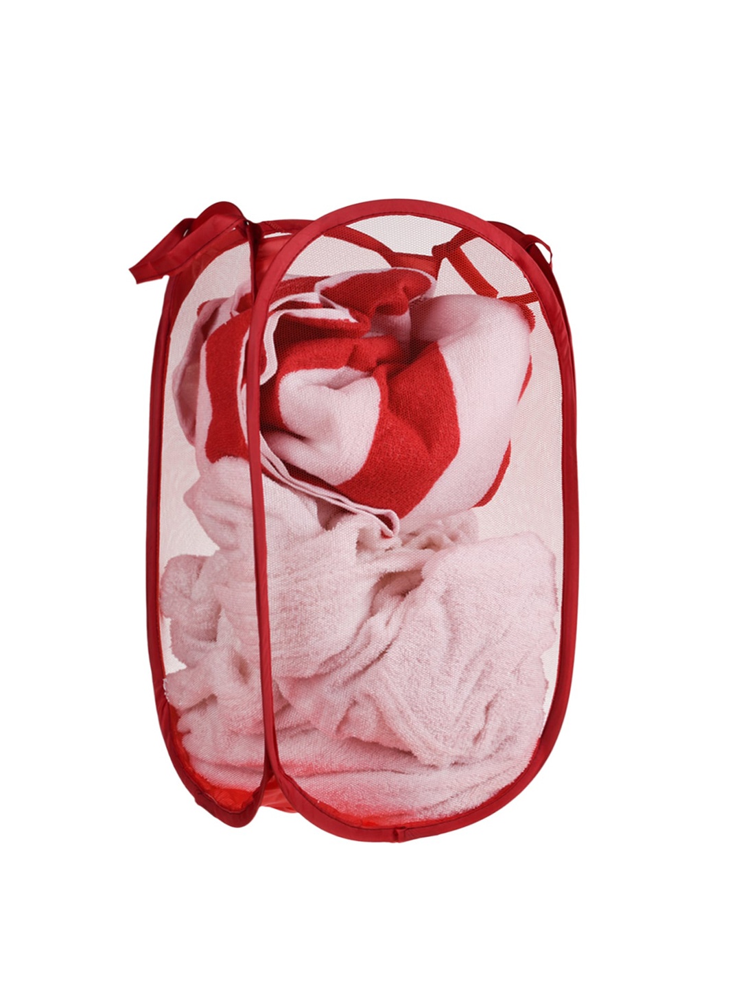 

Kuber Industries Red Foldable Laundry Bag