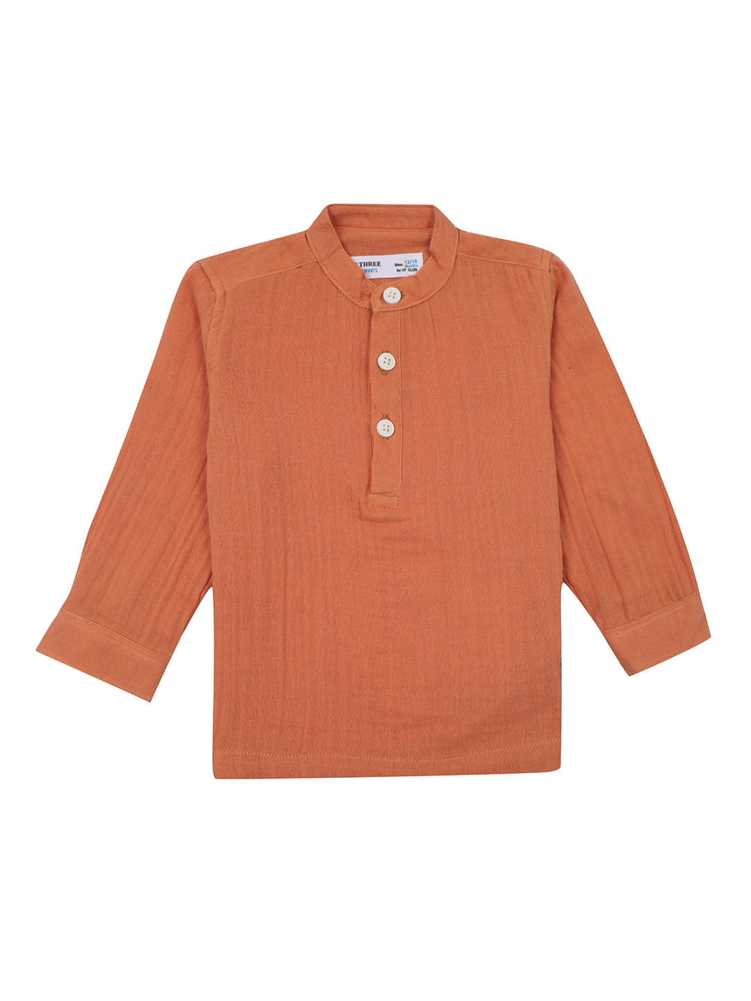 

ZERO THREE Boys Comfort Regular Fit Pure Cotton Casual Shirt, Brown
