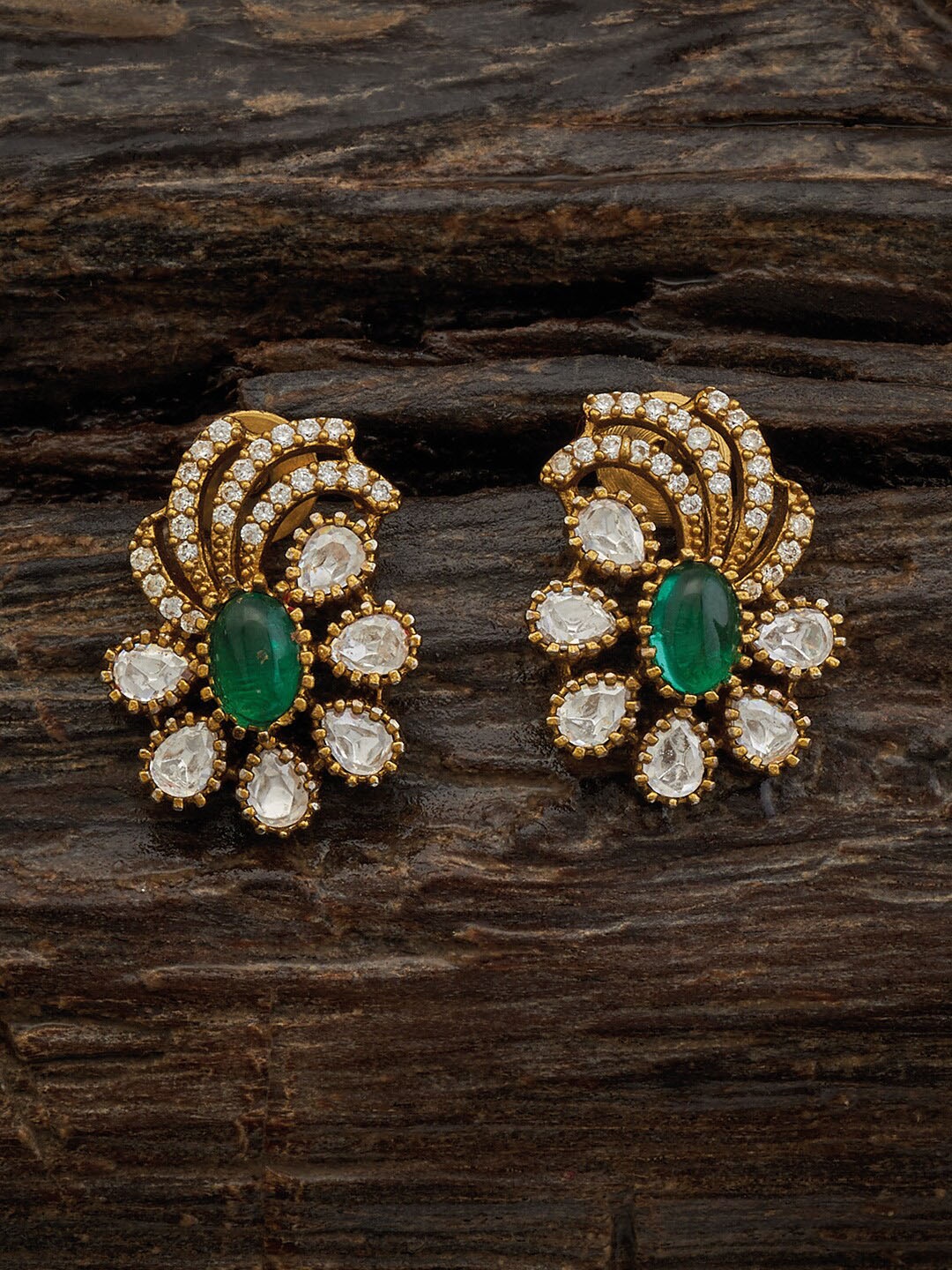 

Kushal's Fashion Jewellery Contemporary Stud Earrings, Gold