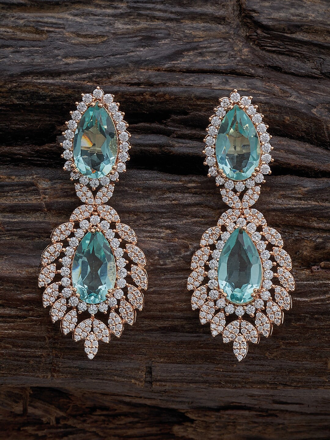 

Kushal's Fashion Jewellery Rose Gold-Plated Contemporary Drop Earrings