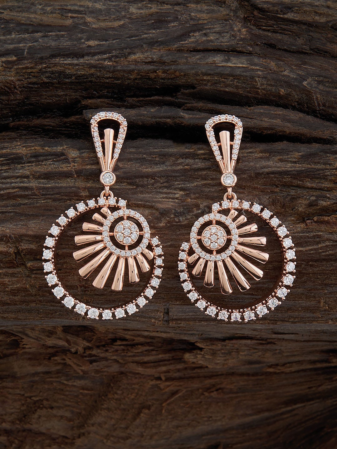 

Kushal's Fashion Jewellery Rose Gold-Plated Contemporary Drop Earrings