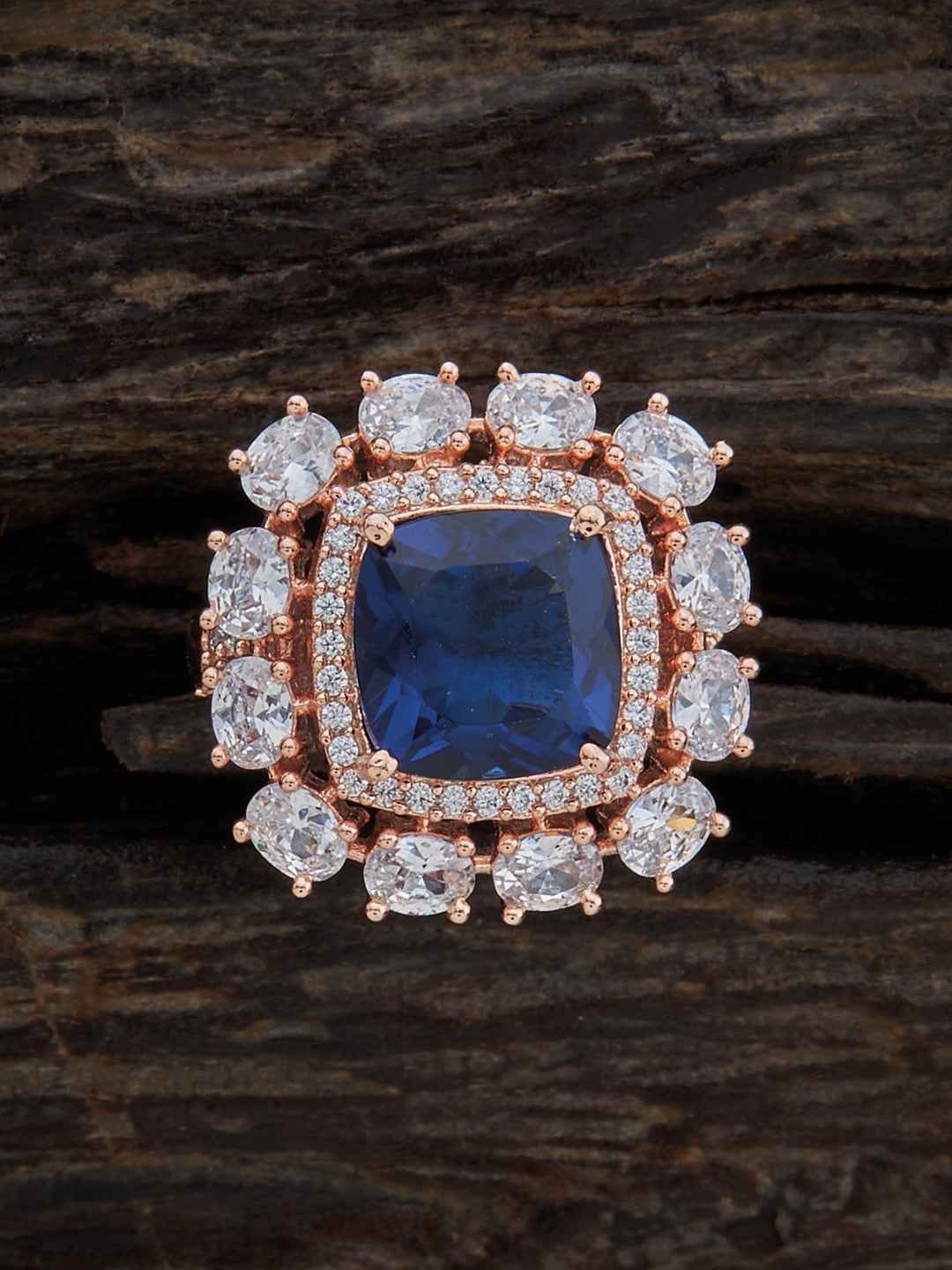 

Kushal's Fashion Jewellery Rose Gold-Plated Zircon Studded Ring