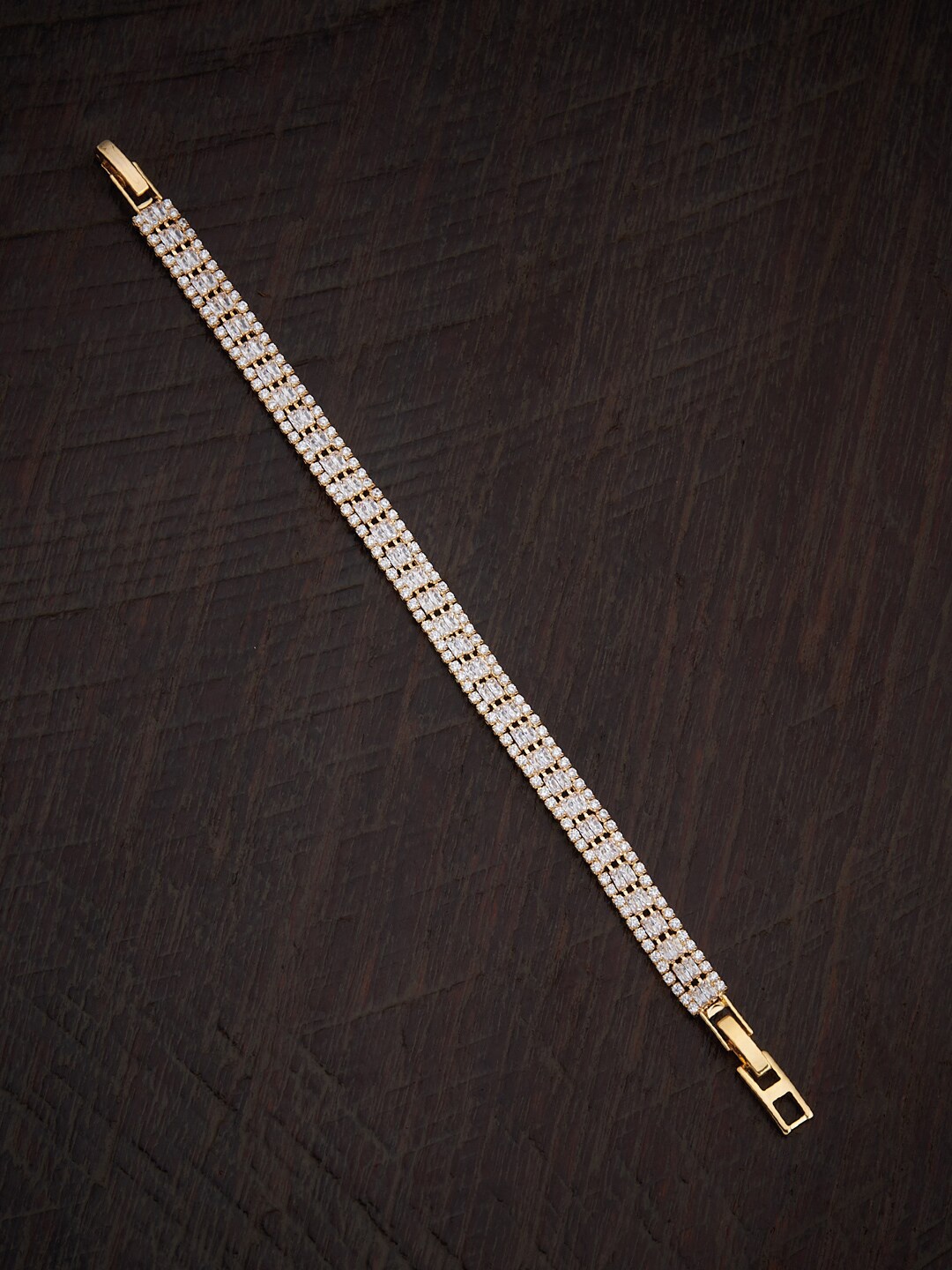 

Kushal's Fashion Jewellery Zircon Rose Gold-Plated Wraparound Bracelet
