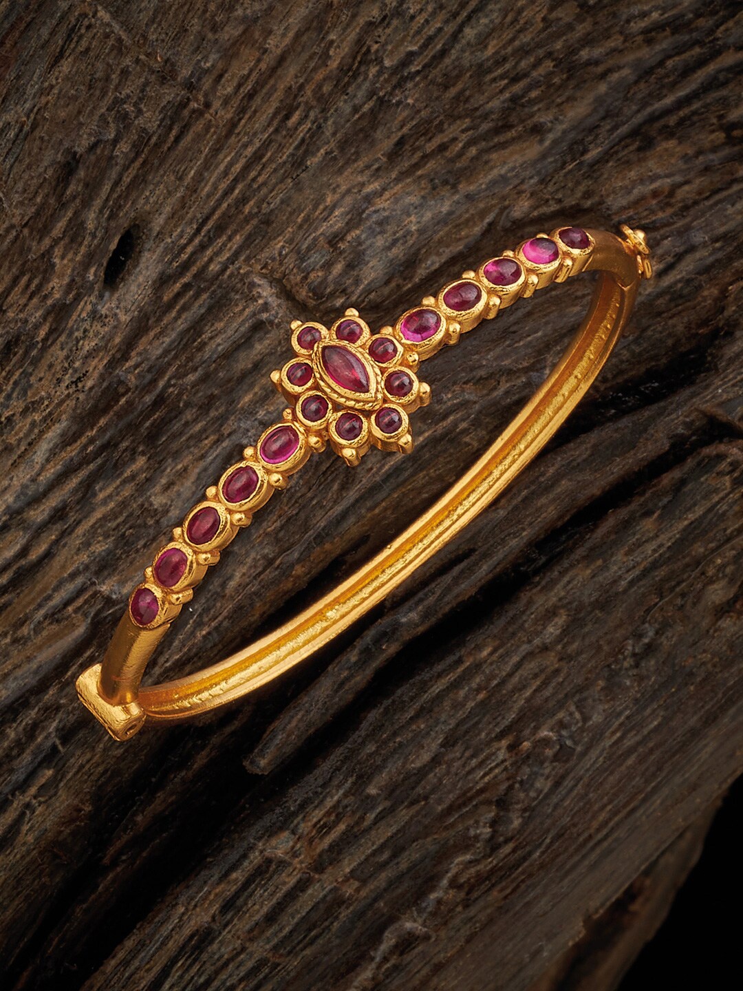 

Kushal's Fashion Jewellery Temple Gold-Plated Bangle-Style Bracelet