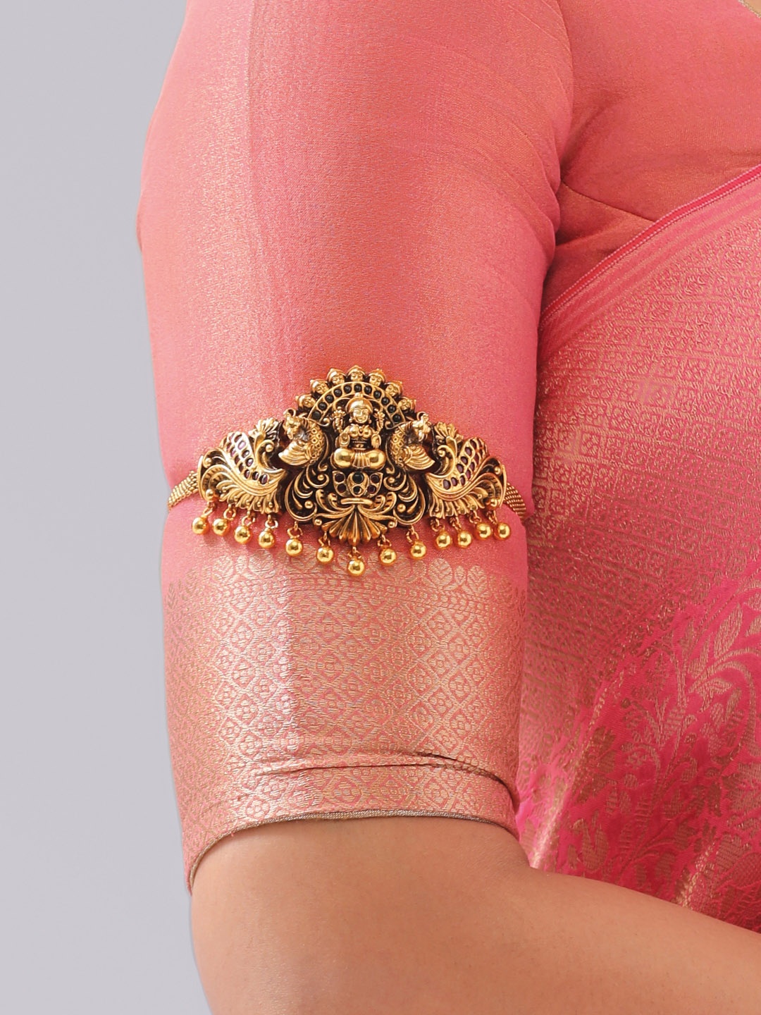 

Kushal's Fashion Jewellery Antique Gold-Plated Armlet