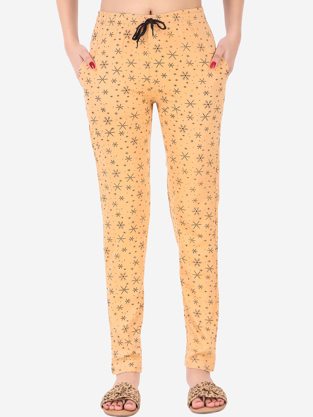 

Fasha Women Printed Cotton Lounge Pants, Beige