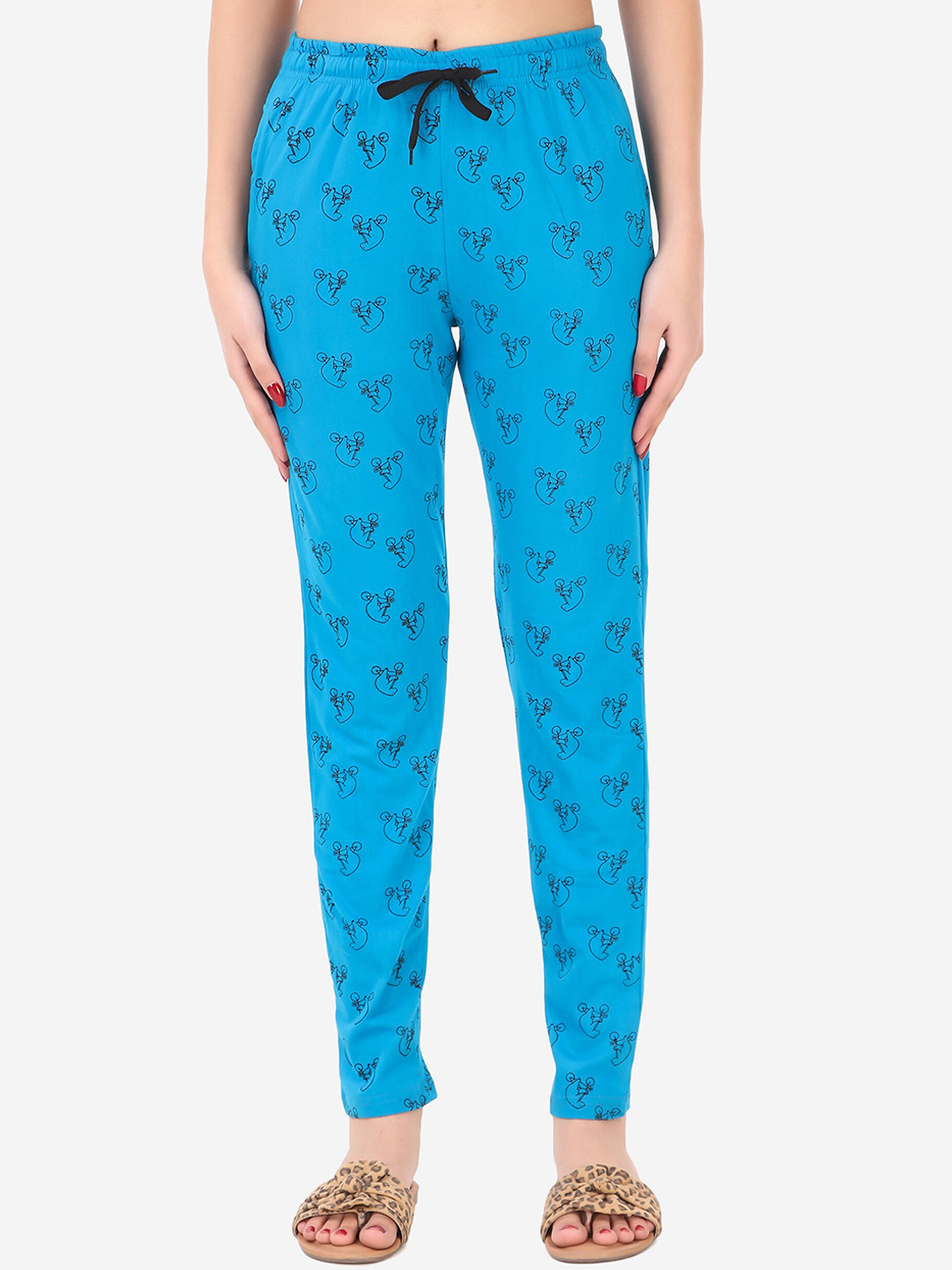

Fasha Women Printed Cotton Lounge Pants, Blue