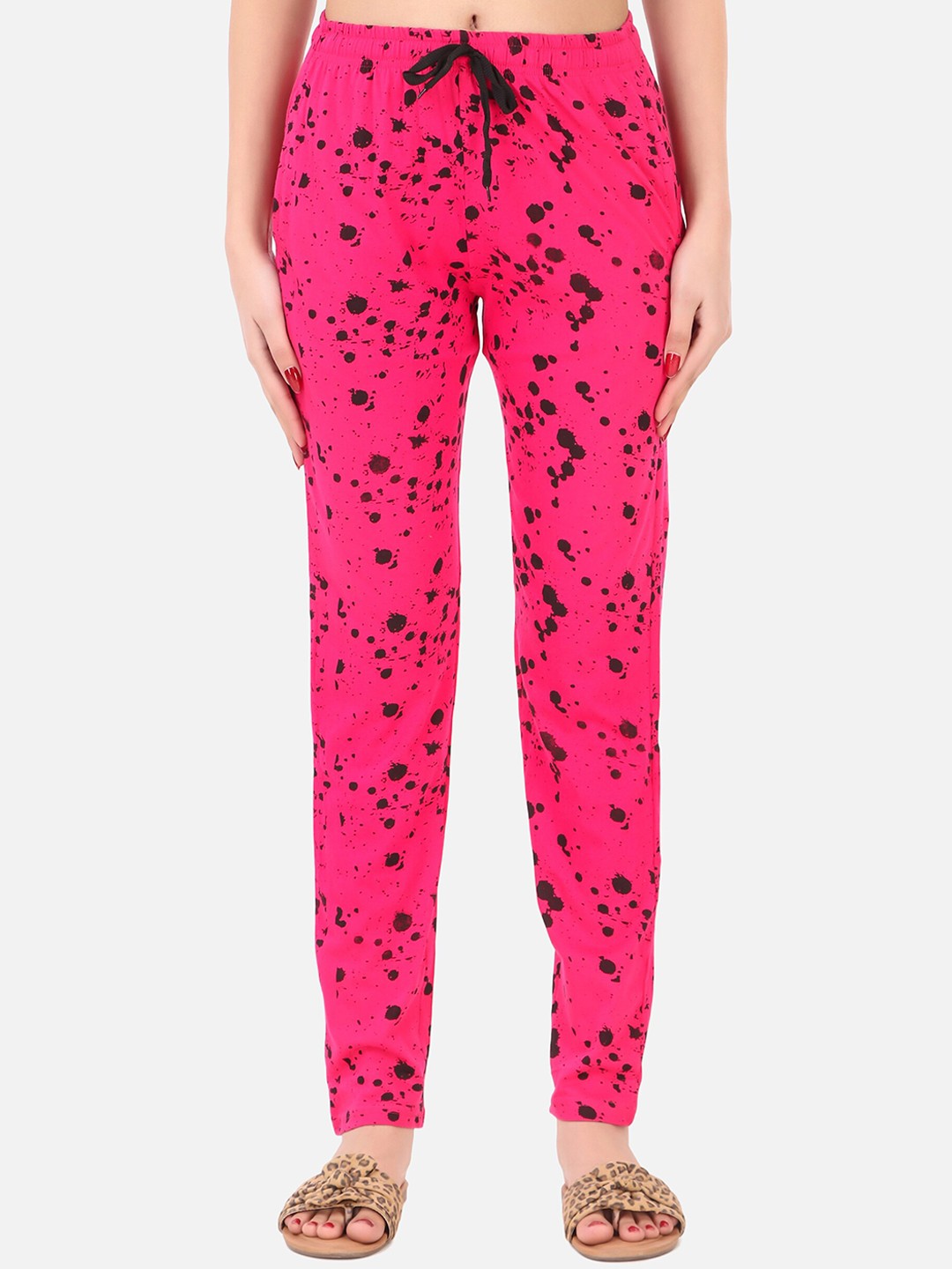 

Fasha Women Printed Cotton Lounge Pants, Pink