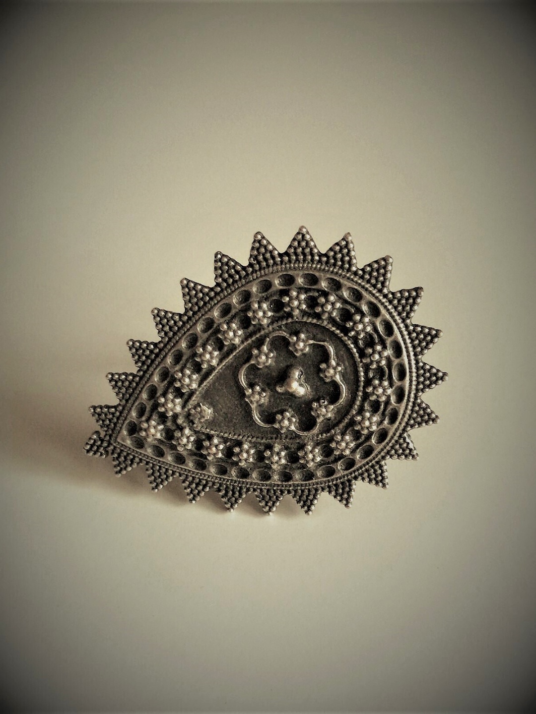 

ATIBELLE German Silver Plated Adjustable Finger Ring