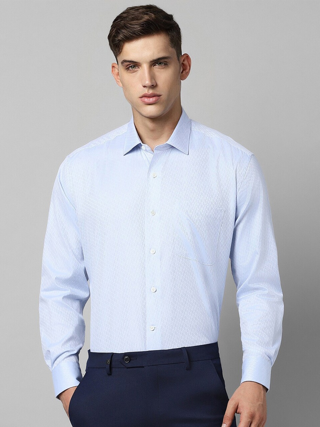 

Luxure by Louis Philippe Cotton Formal Shirt, Blue