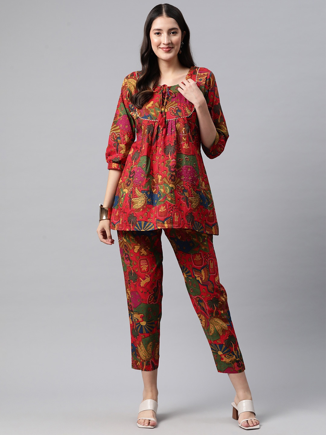 

Readiprint Printed Pure Cotton Co-Ords, Red