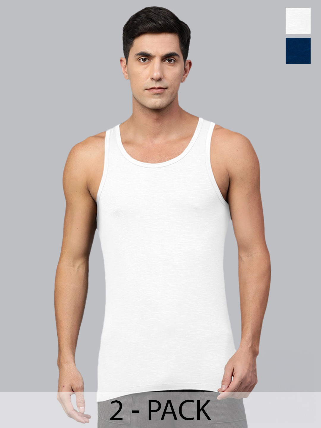 

Heelium Men Pack of 2 Bamboo Super Soft & Odour Free Comfort Fit Vest, White