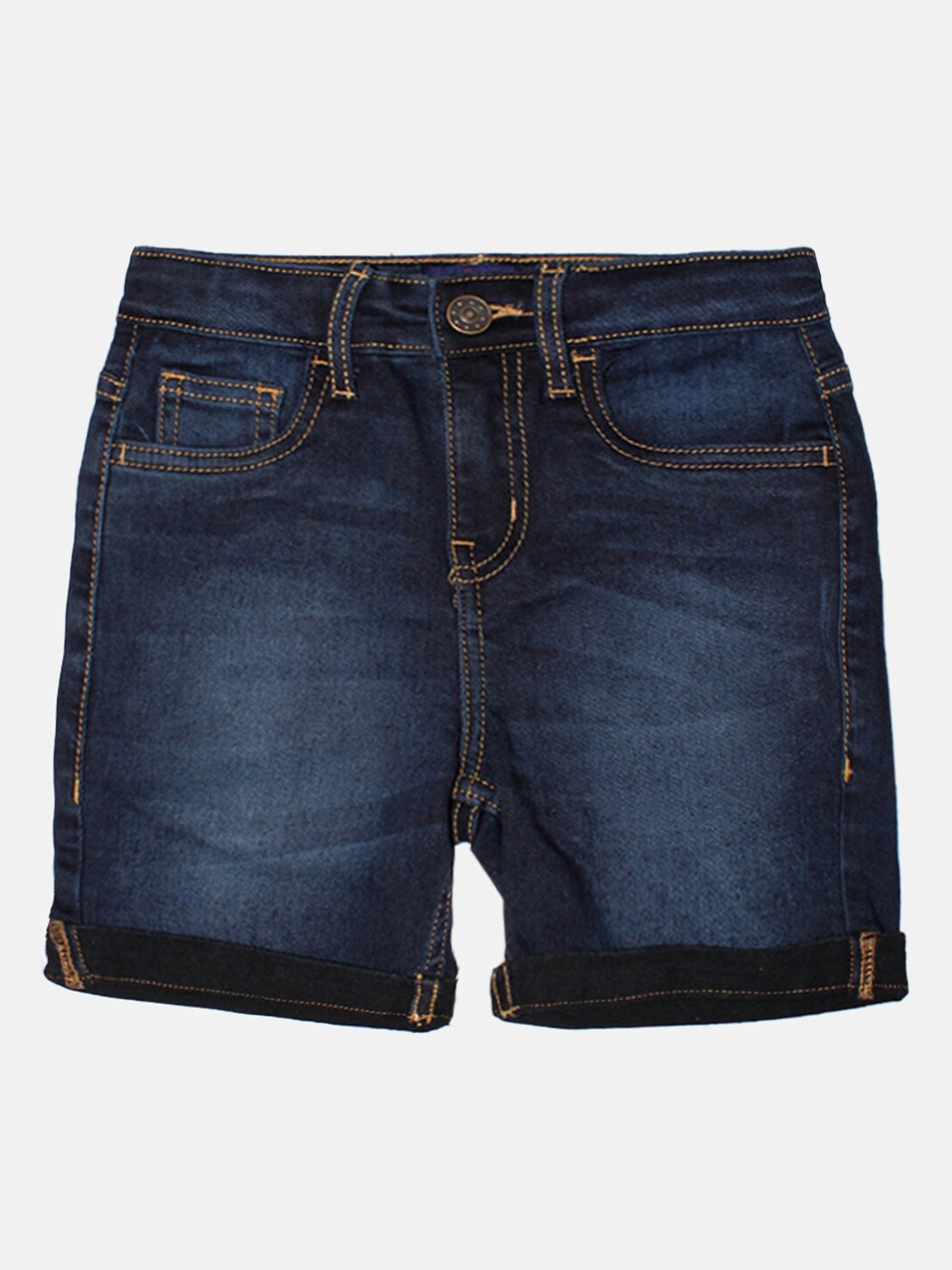 

KiddoPanti Boys Washed Denim Shorts, Blue