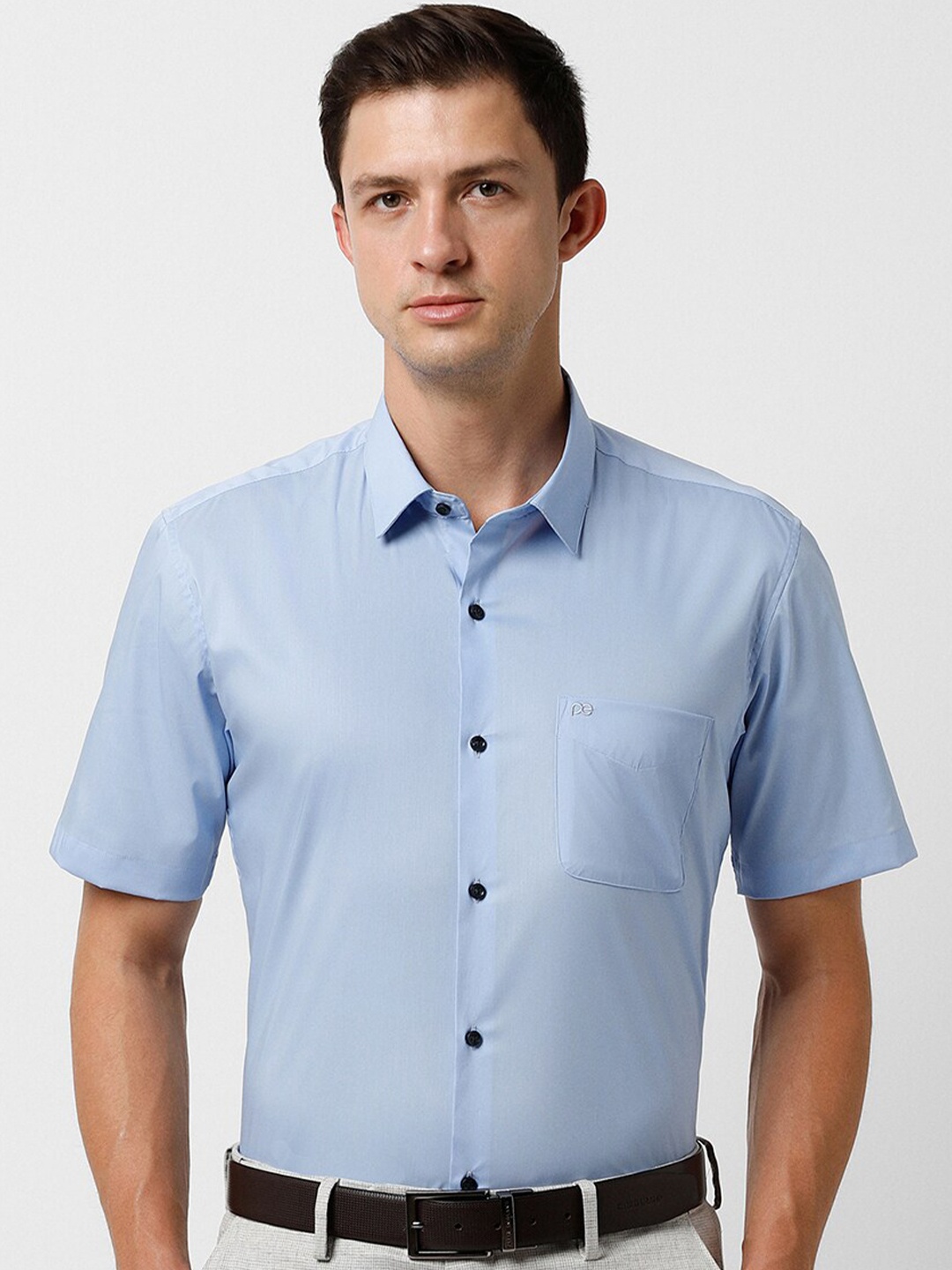 

Peter England Opaque Slim Fit Formal Shirt, Blue