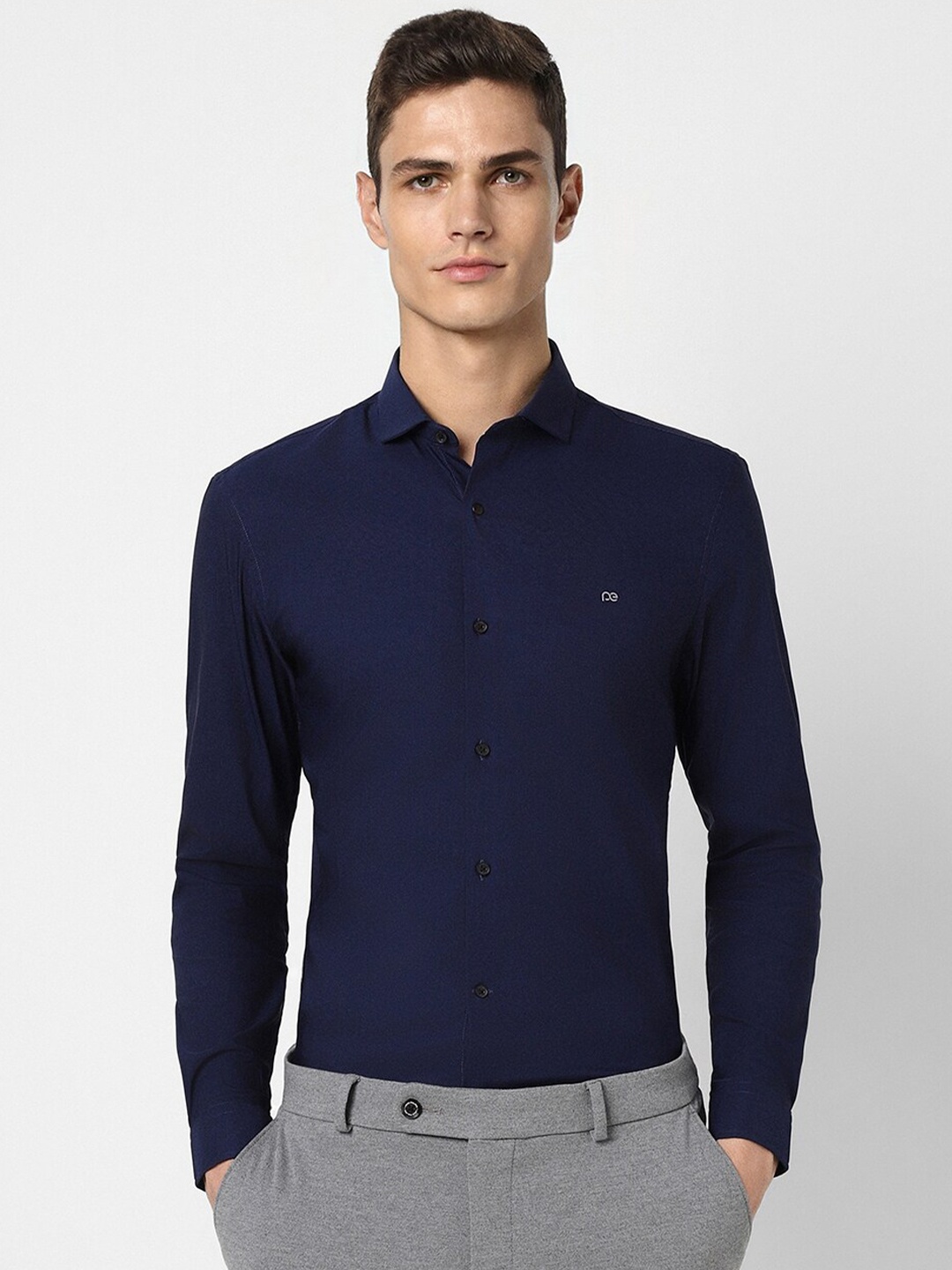 

Peter England Opaque Formal Shirt, Navy blue