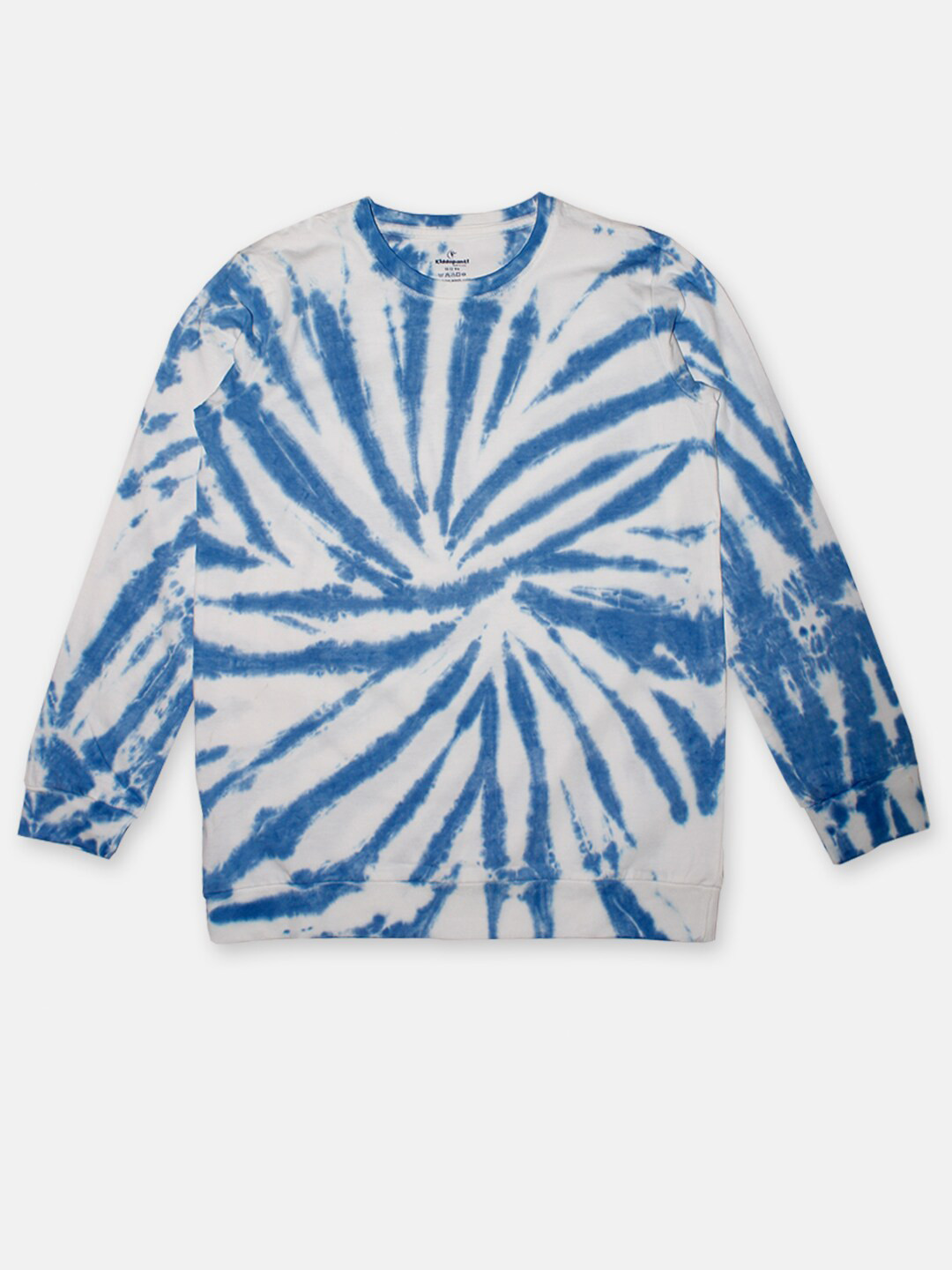 

KiddoPanti Boys Tie and Dye Round Neck Cotton T-Shirt, Blue