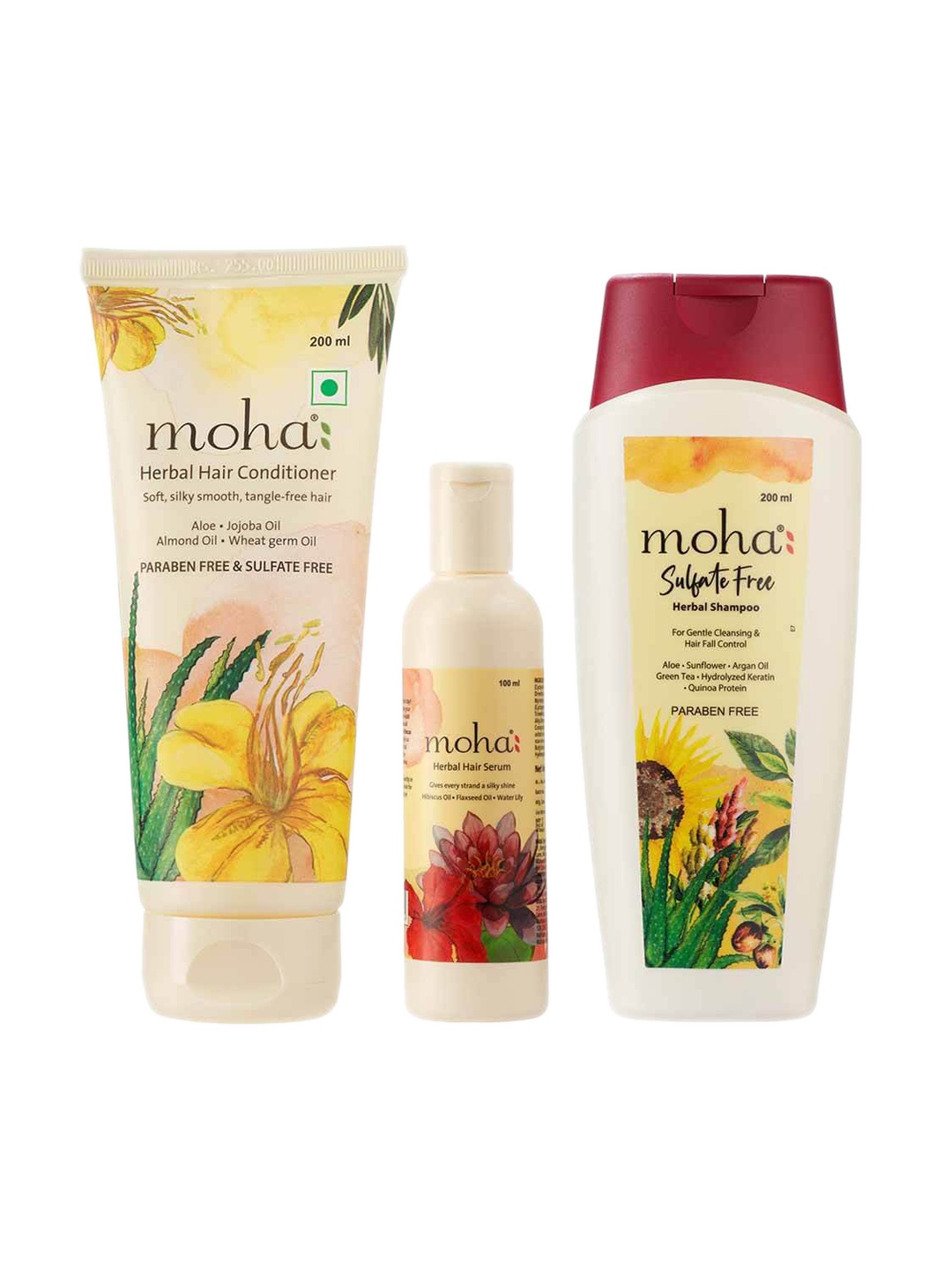 

moha Set Of 3 Shampoo-200ml - Serum-100ml -Conditioner-200ml, Cream