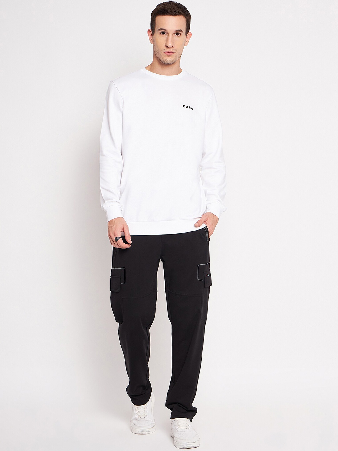 

EDRIO Graphic Printed Pure Cotton Co-Ords, White