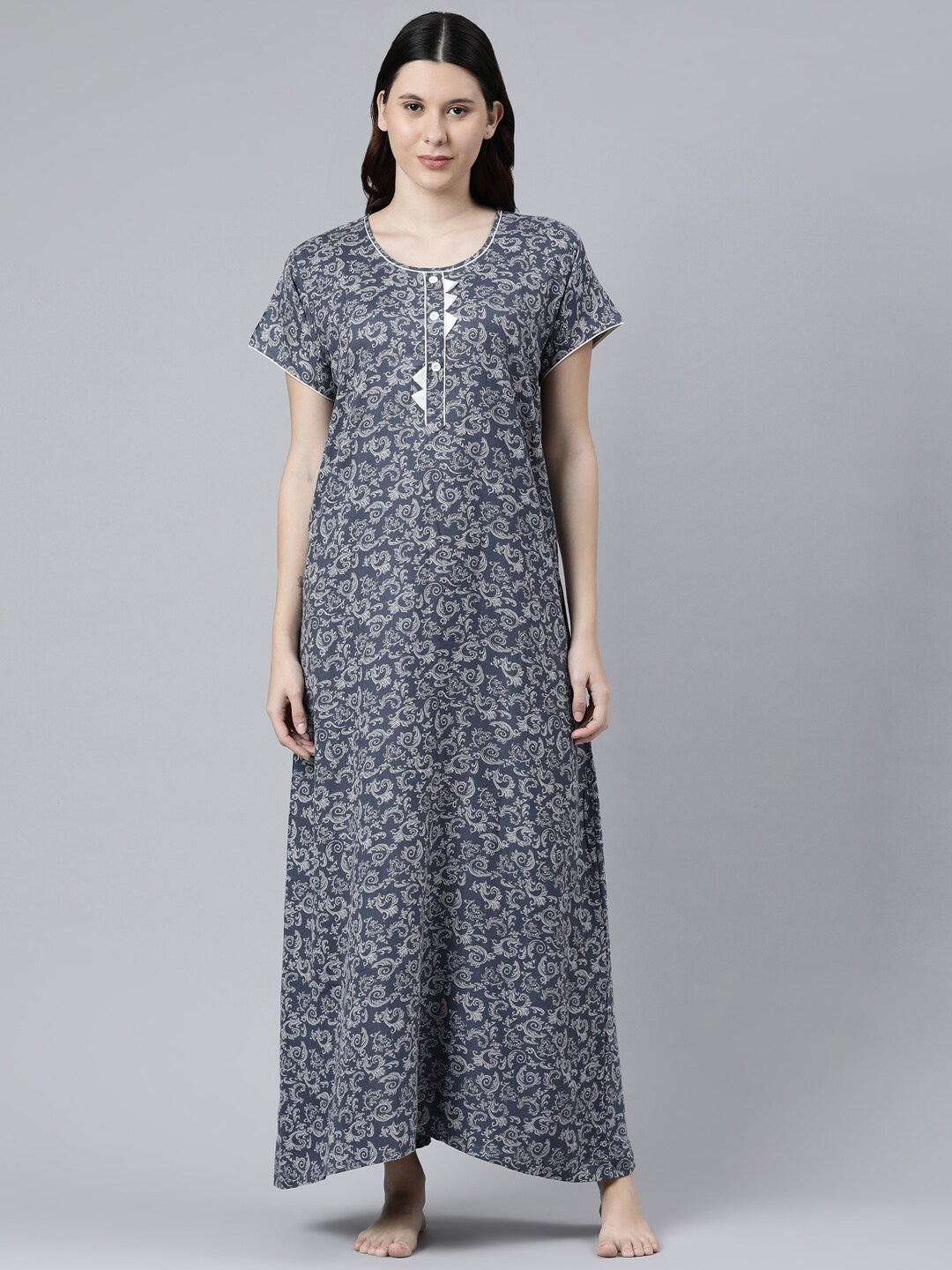

GOLDSTROMS Floral Printed Maxi Nightdress, Blue