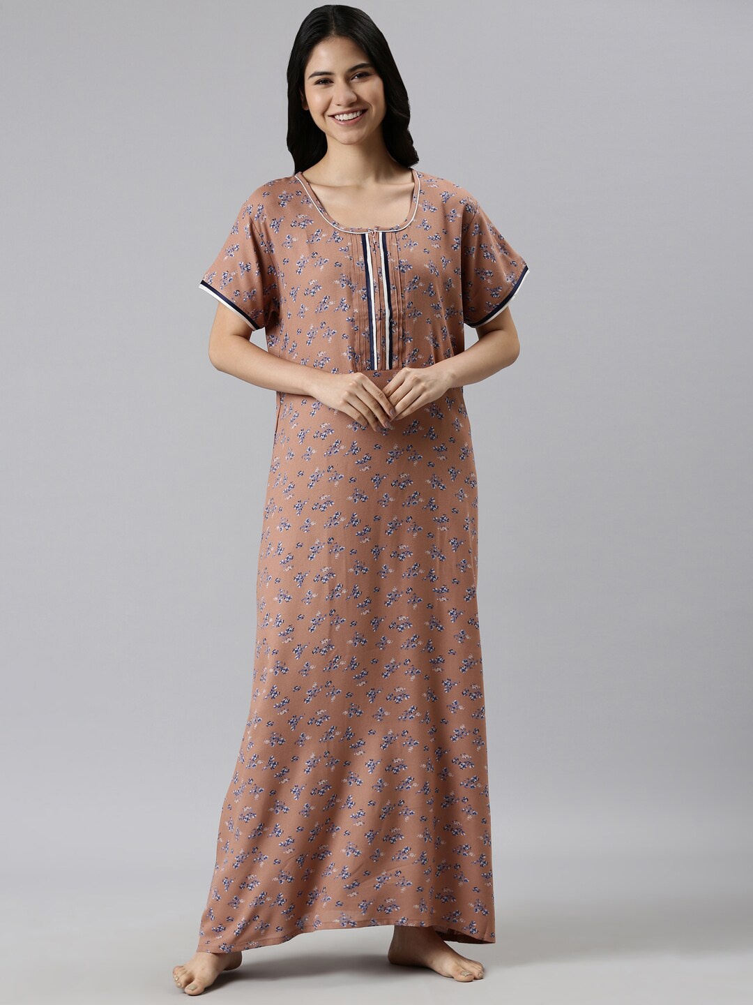 

GOLDSTROMS Floral Printed Maxi Nightdress, Beige