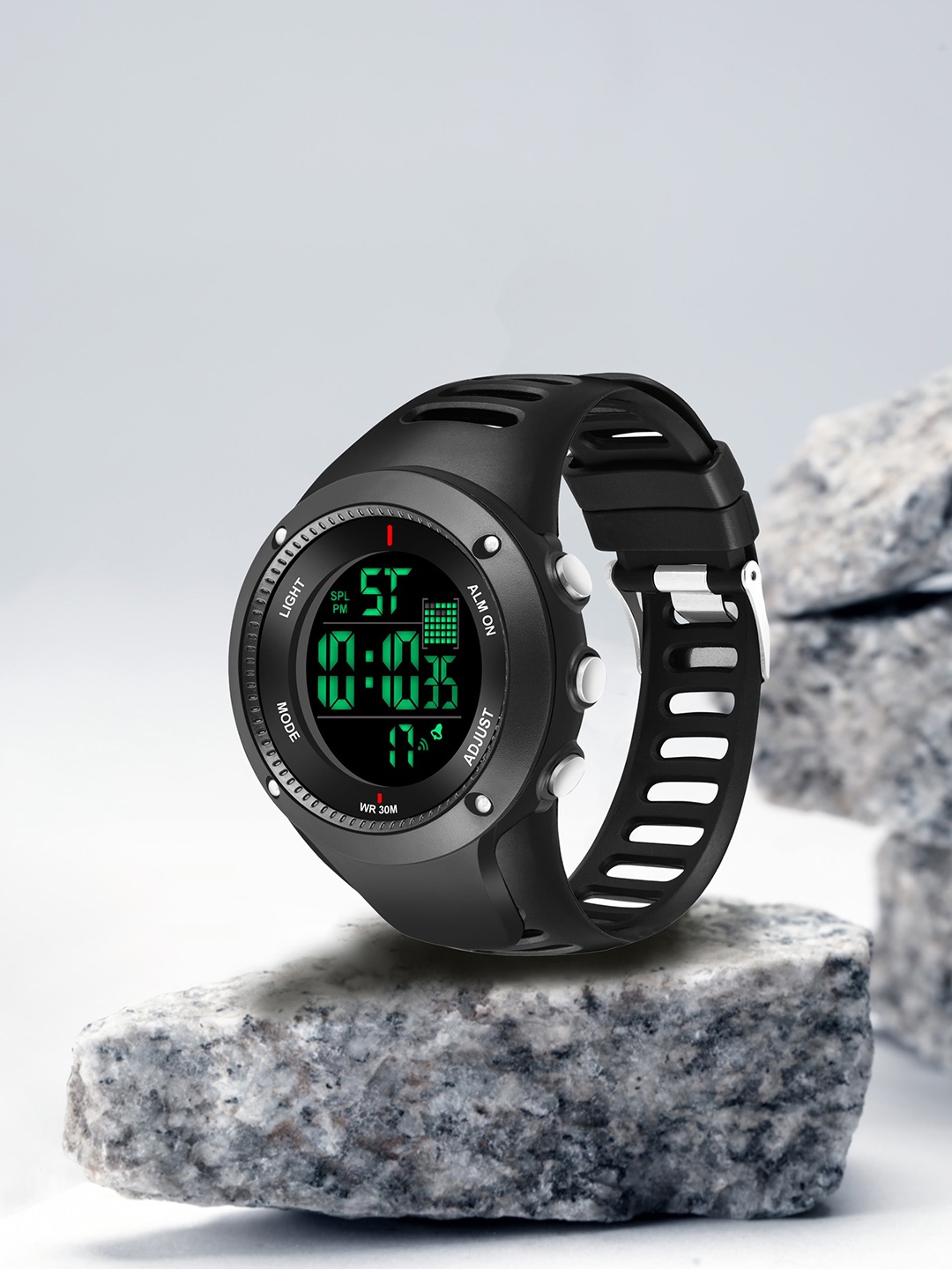 

Shocknshop Men Straps Digital Multi Function Watch WCH21Black, Black