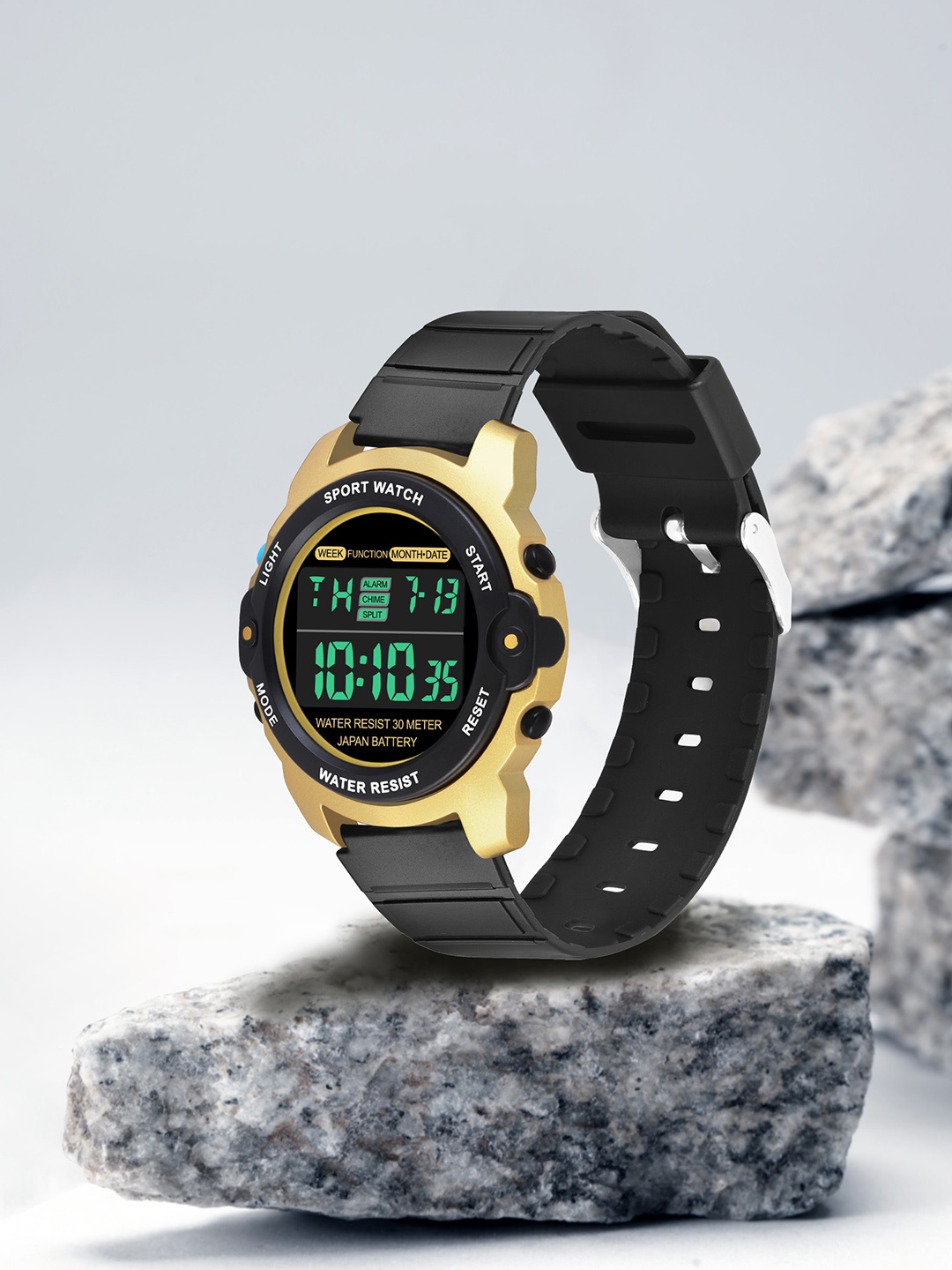 

Shocknshop Men Dial & Straps Digital Multi Function Watch WCH23Black, Black