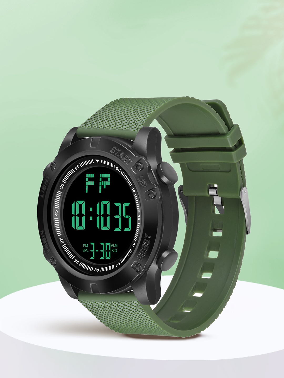 

Shocknshop Men Dial & Straps Digital Multi Function Watch Watch04Green, Green