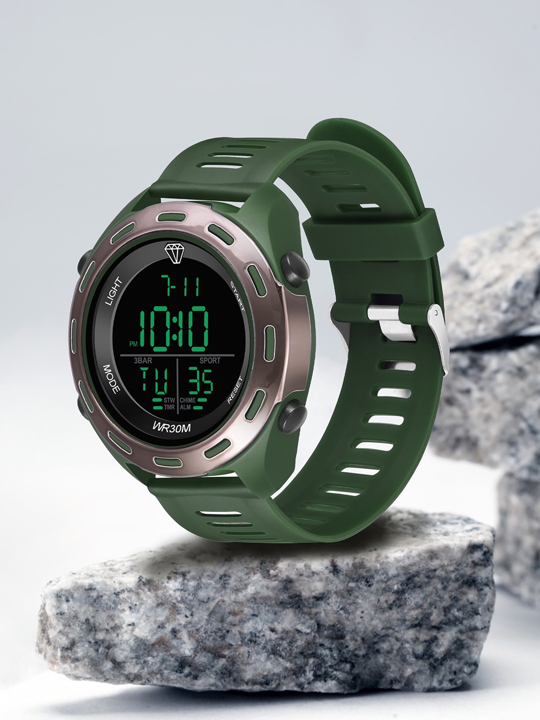 

Shocknshop Men Dial & Straps Digital Multi Function Watch WCH61Green, Green