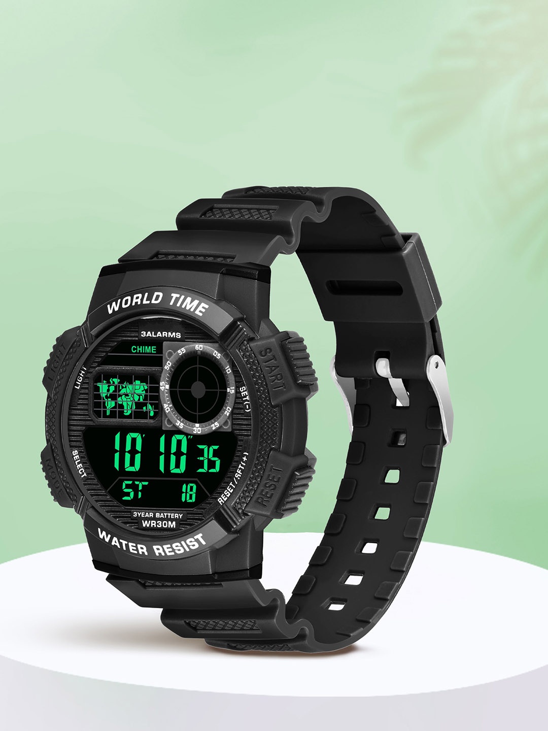 

Shocknshop Men Dial & Straps Digital Multi Function Watch WCH25Black, Black