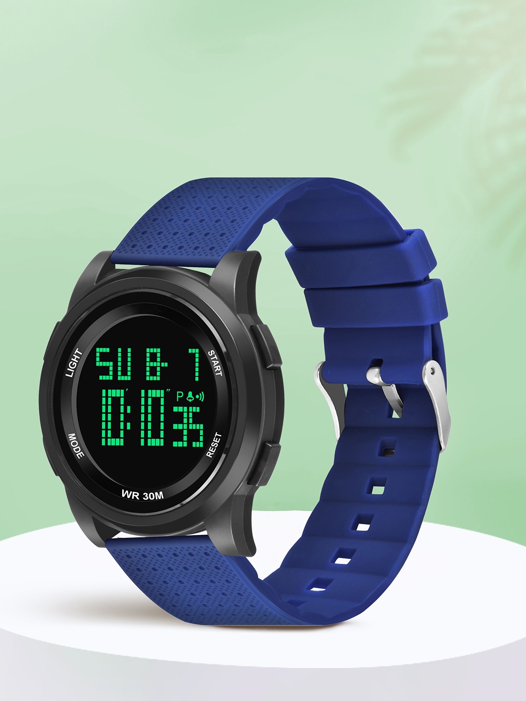 

Shocknshop Men Slim Dial & Straps Digital Multi Function Watch W27Blue, Blue