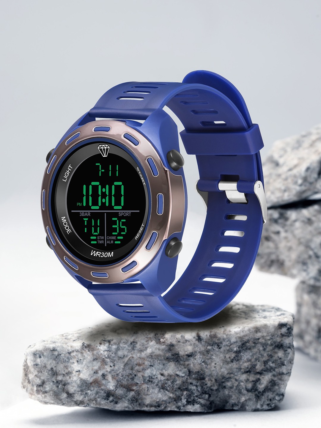 

Shocknshop Men Dial & Straps Digital Multi Function Watch WCH61Blue, Blue