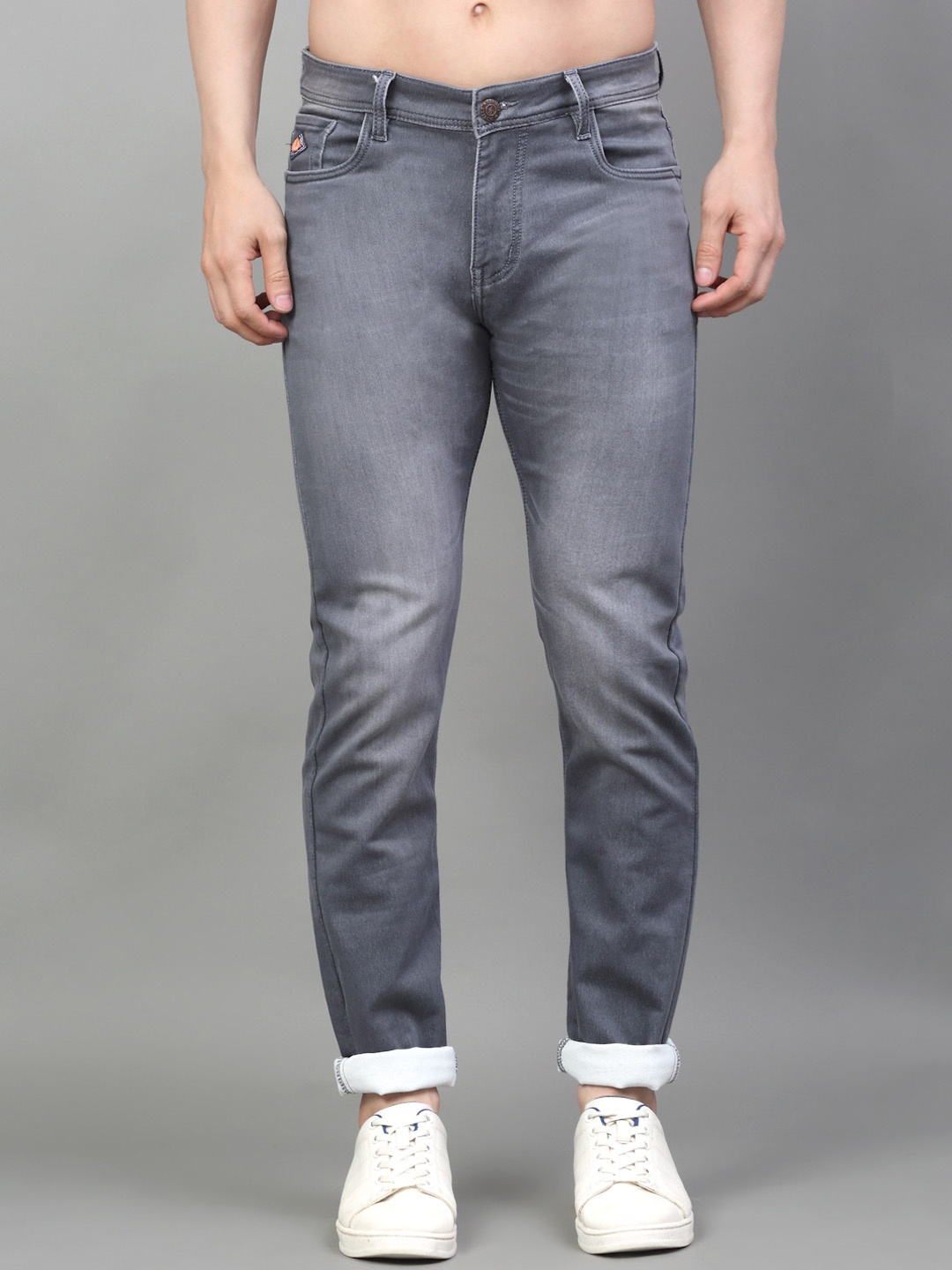 

LOUIS STITCH Men Mid Rise Light Fade Cotton Stretchable Jeans, Grey