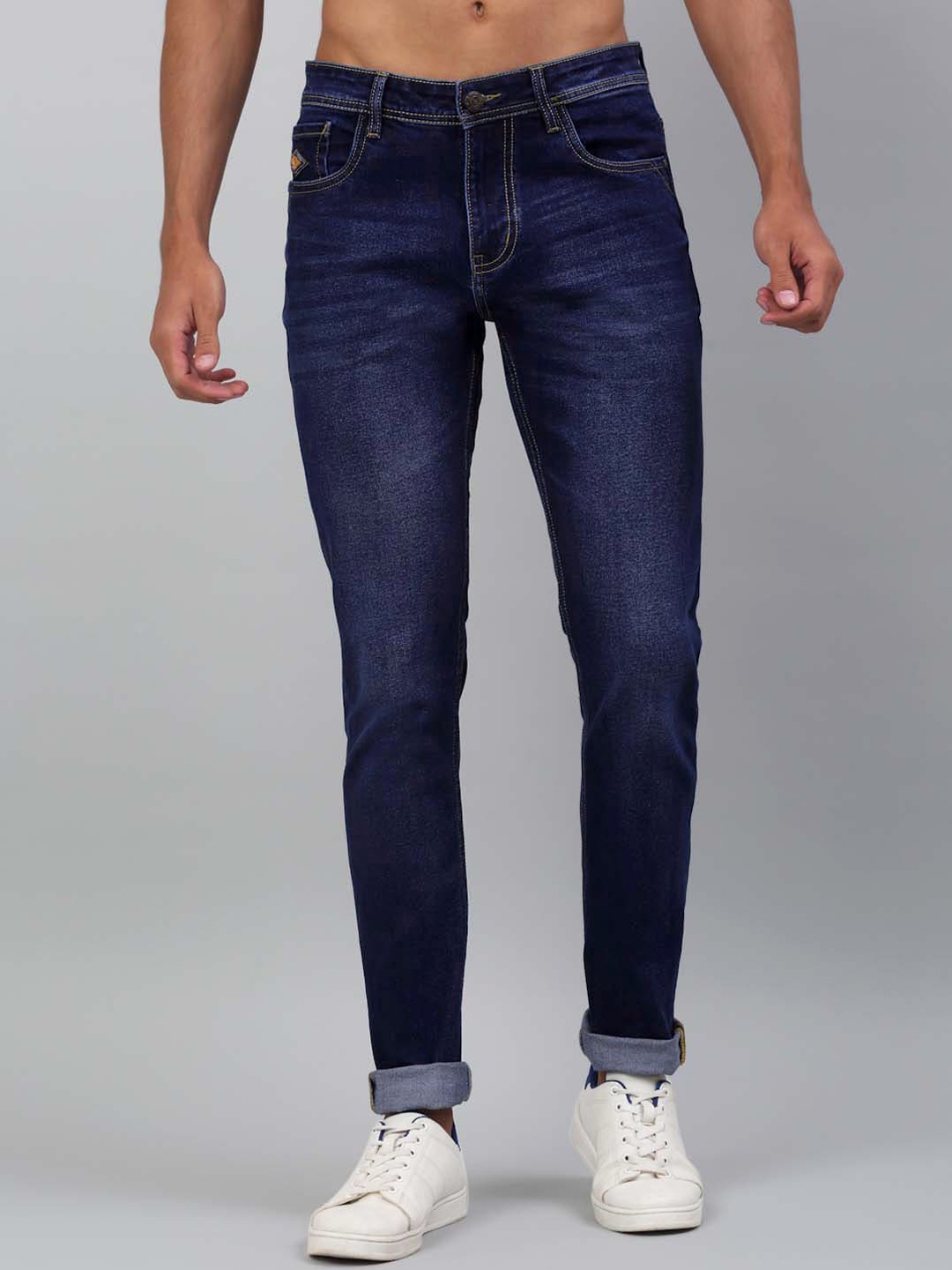 

LOUIS STITCH Men Slim Fit Light Fade Cotton Stretchable Jeans, Blue