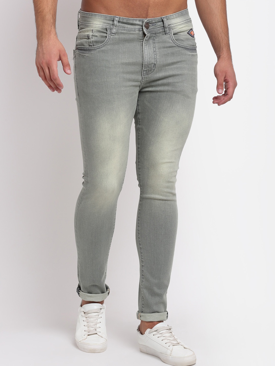 

LOUIS STITCH Men Slim Fit Heavy Fade Cotton Stretchable Jeans, Grey