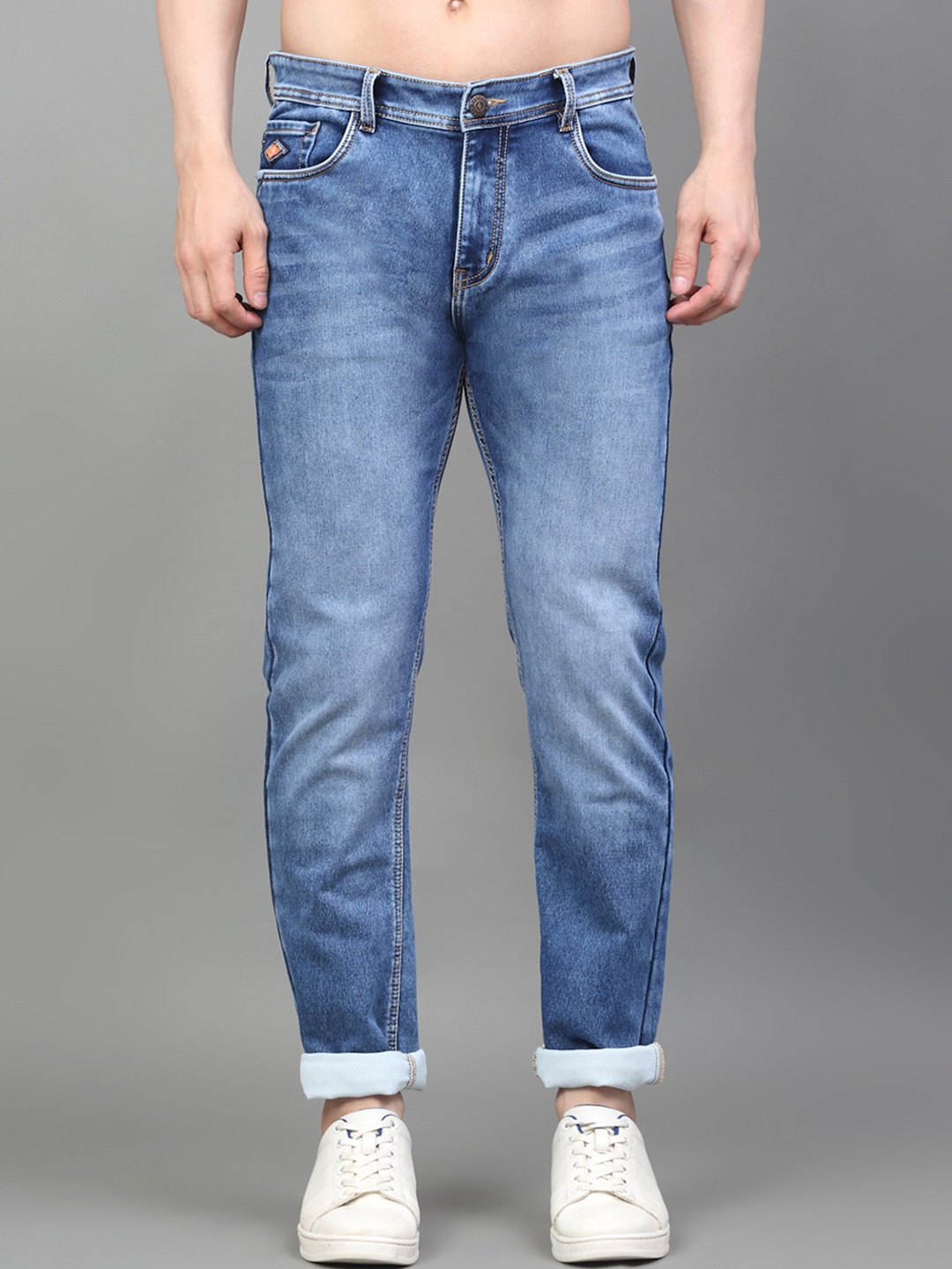 

LOUIS STITCH Men Slim Fit Heavy Fade Cotton Stretchable Jeans, Blue