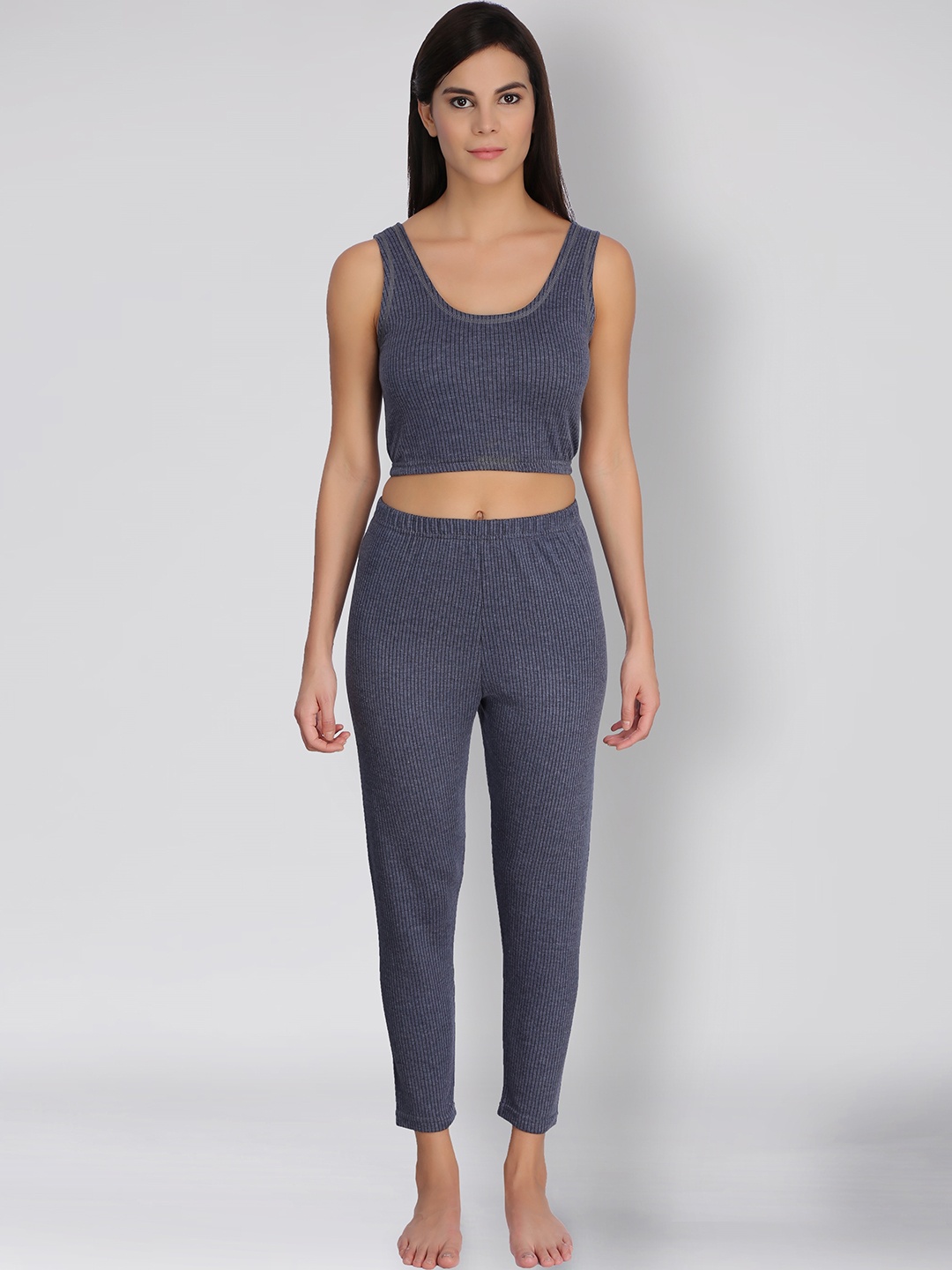 

SELFCARE Crop Top With Trouser, Blue