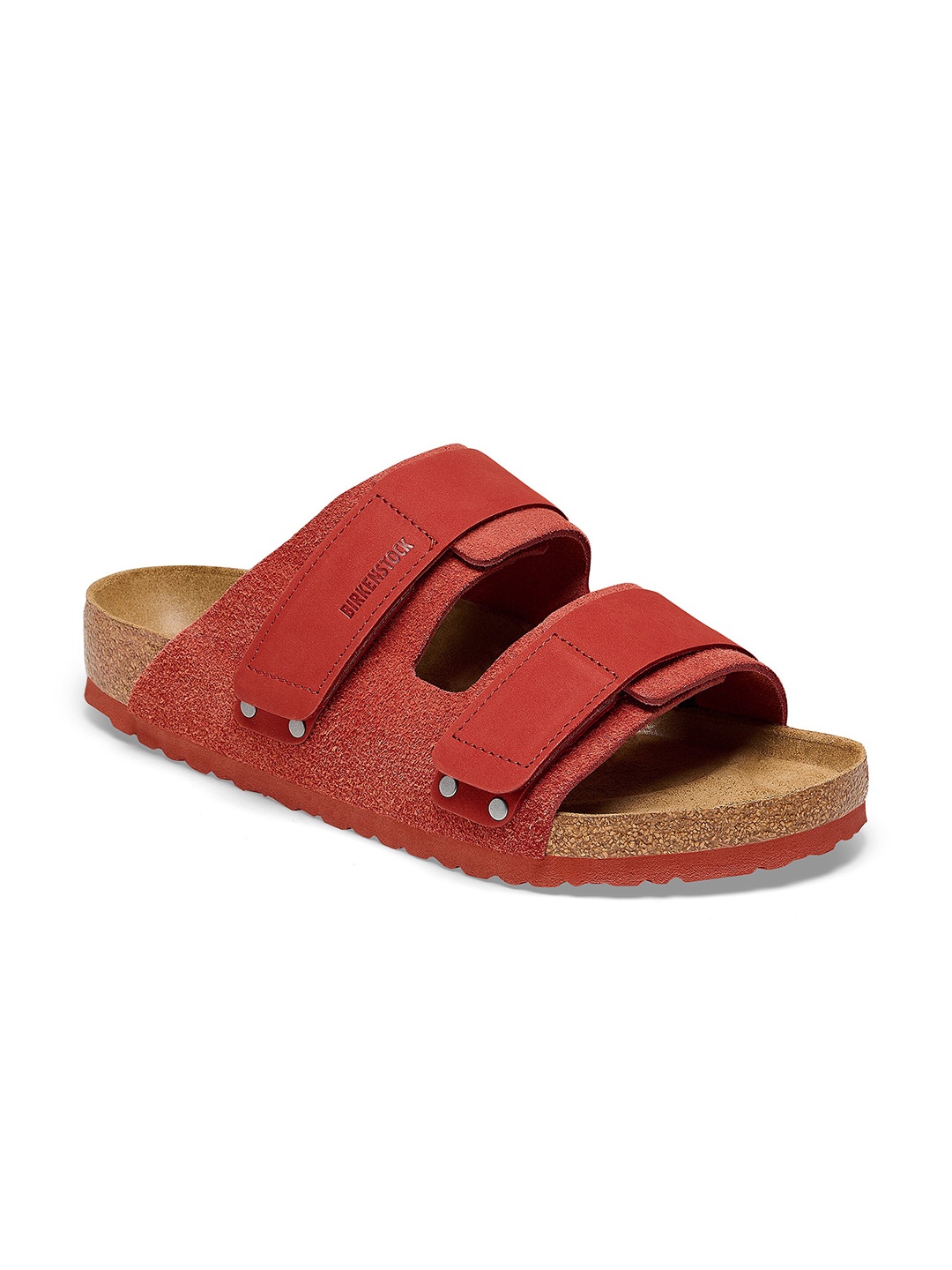 

Birkenstock Uji Sienna Red Narrow Width Nubuck/Suede Leather Two-Strap Sandals