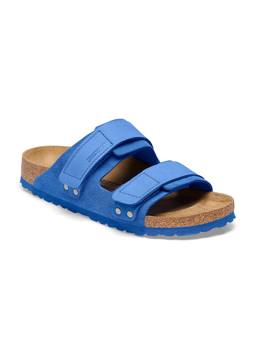 

Birkenstock Uji Ultra Blue Regular Width Nubuck/Suede Leather Two-Strap Sandals