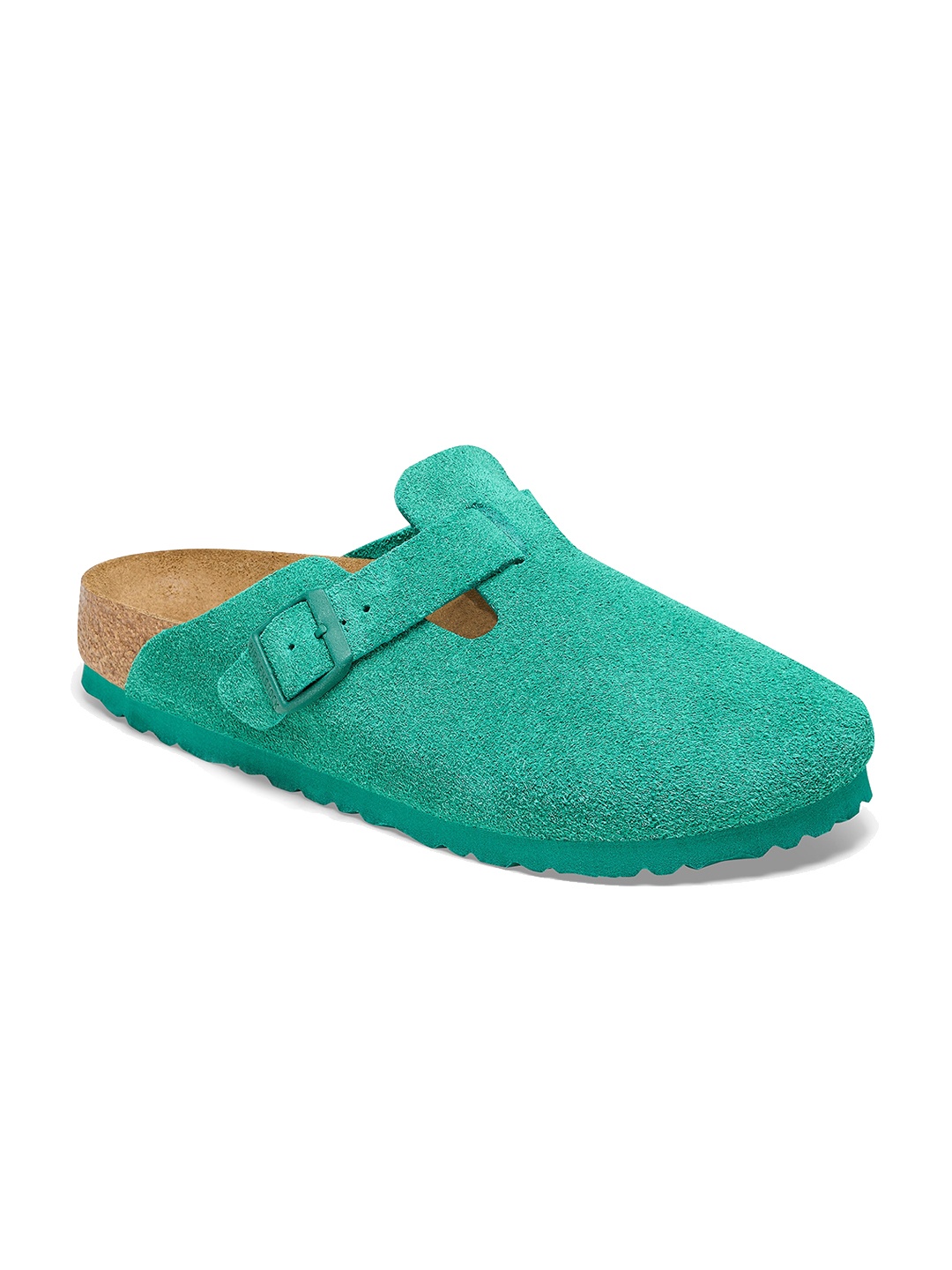 

Birkenstock Boston Digital Green Regular Width Suede Leather Clogs