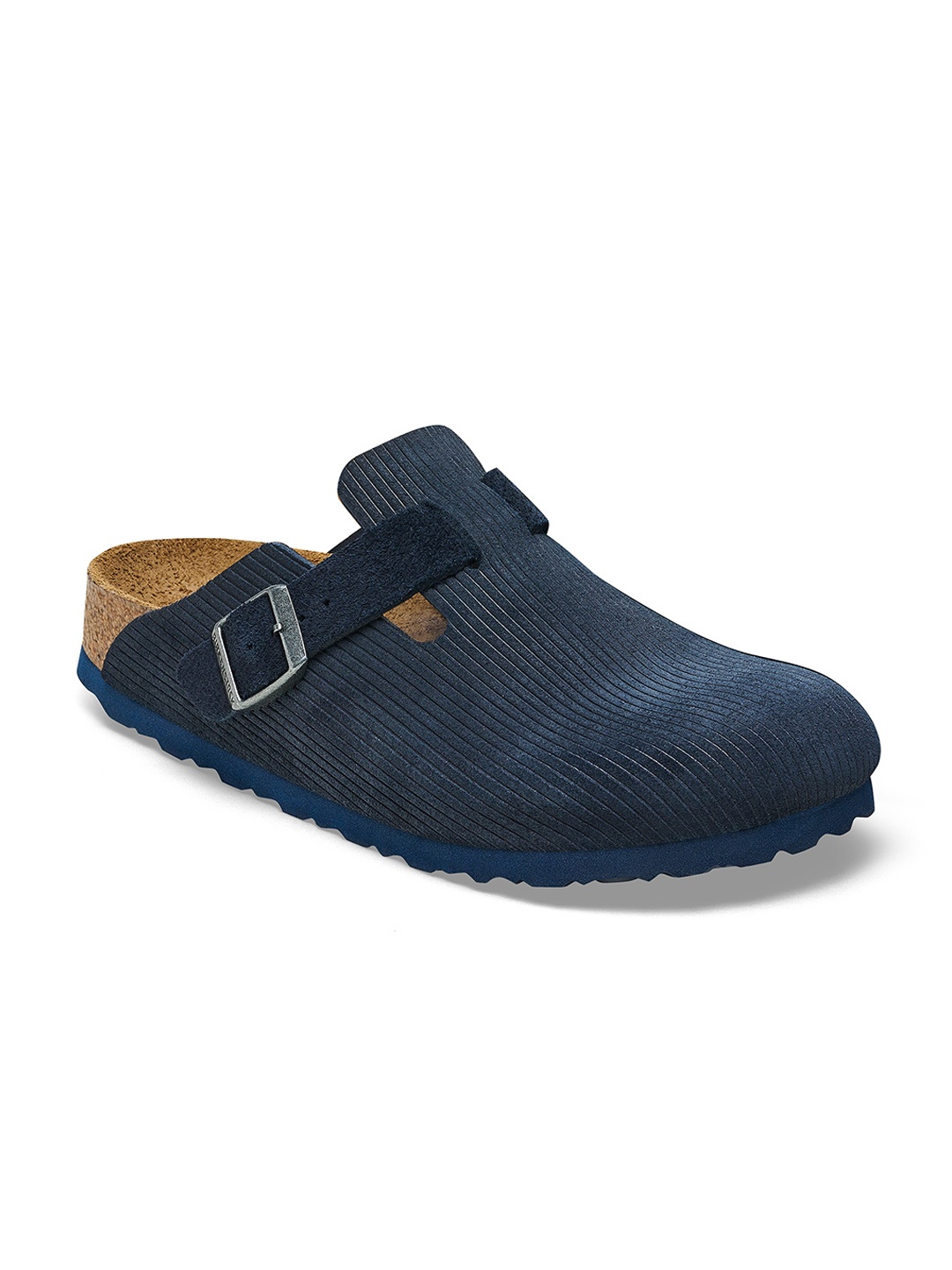 

Birkenstock Boston Midnight Regular Width Suede Embossed Clogs, Navy blue