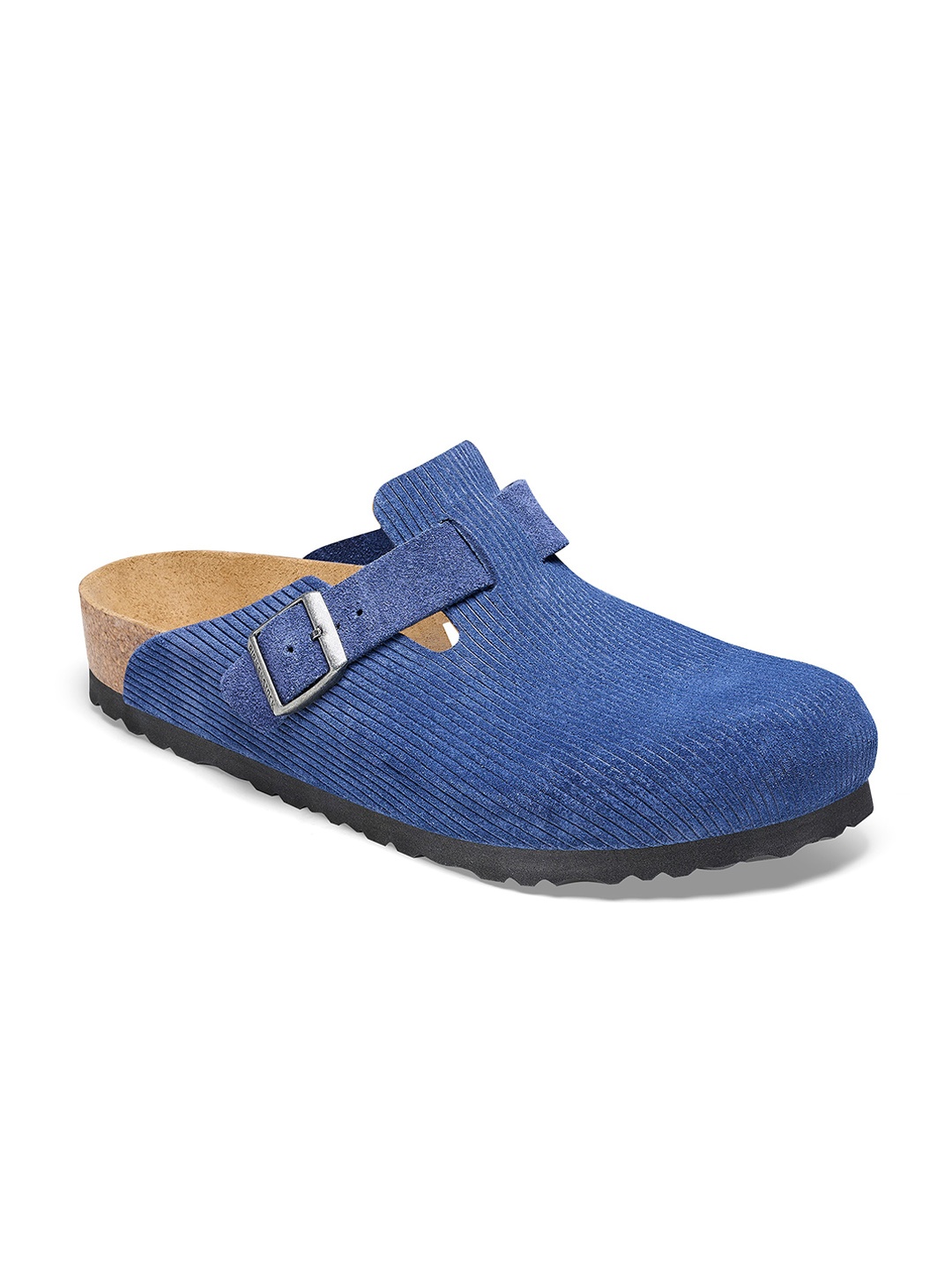 

Birkenstock Boston Indigo Blue Regular Width Suede Embossed Clogs