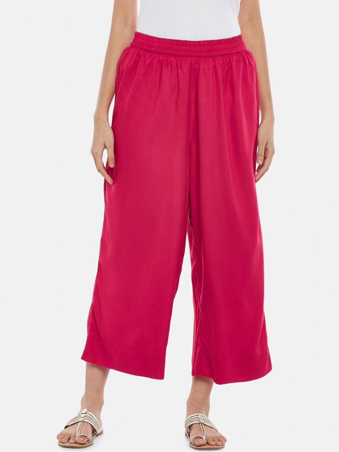 

BCZ Style Women Flared Ethnic Palazzos, Magenta