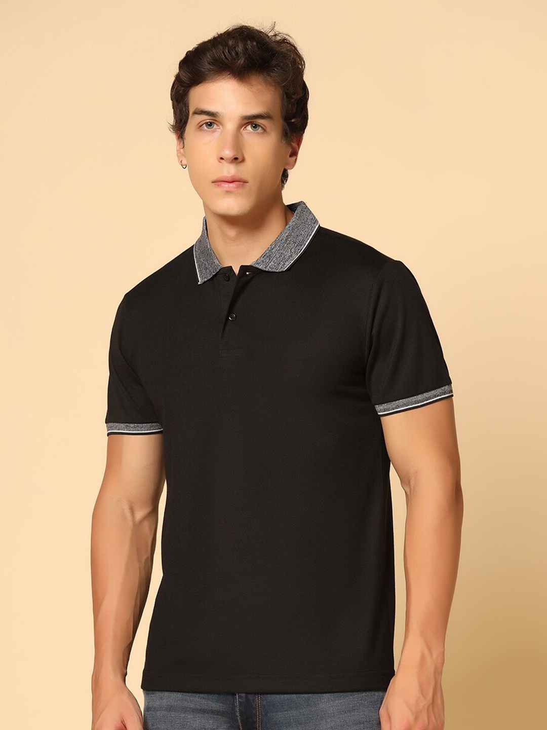 

INKKR Polo Collar Short Sleeves T-Shirt, Multi