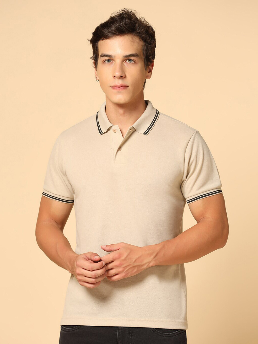 

INKKR Polo Collar Short Sleeves T-Shirt, Multi