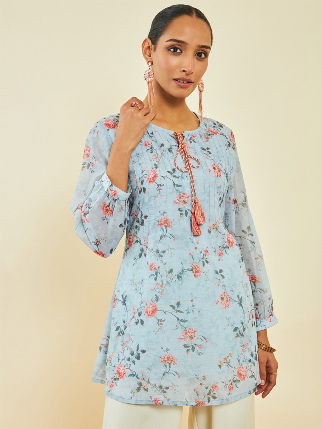 

Soch Floral Printed Tunic, Blue